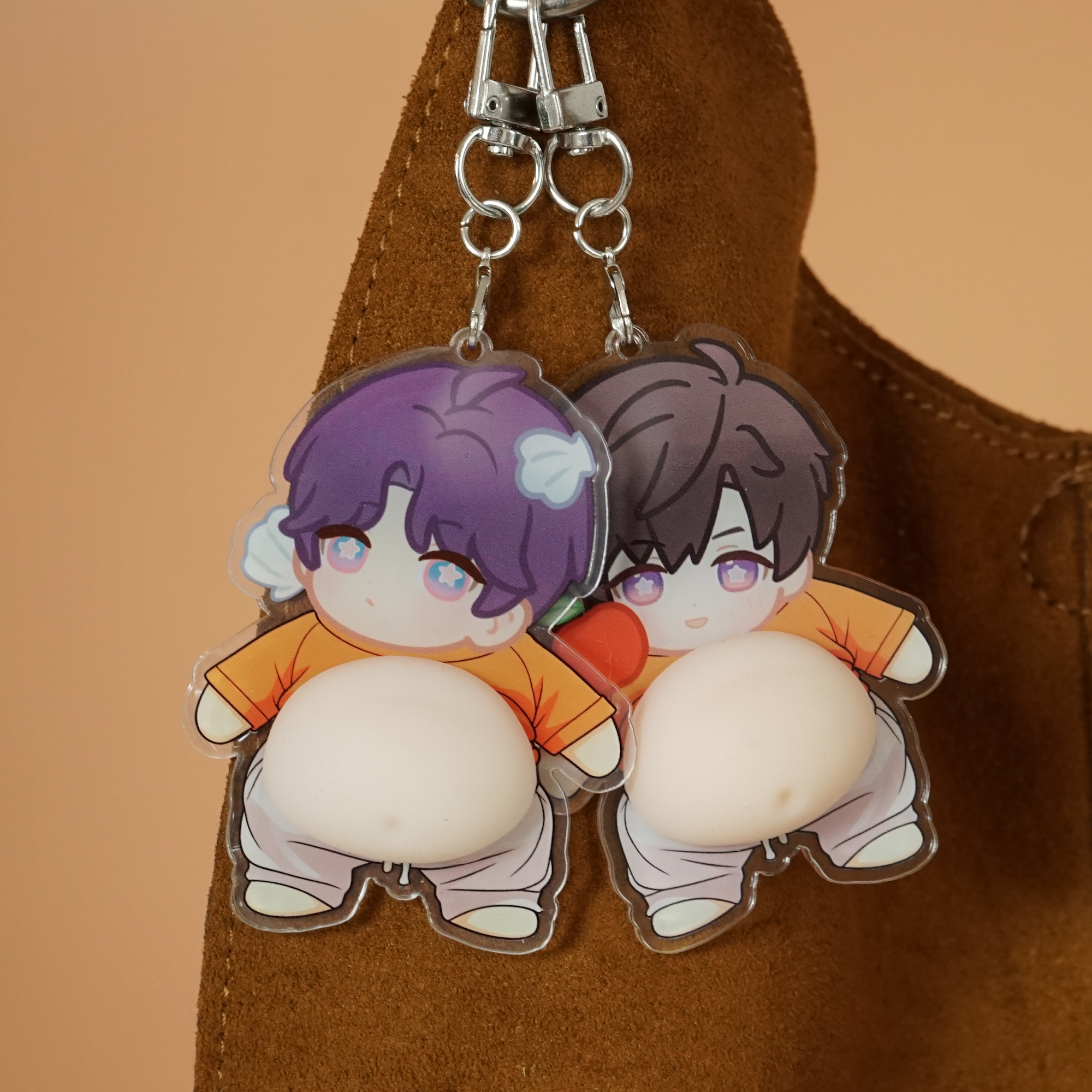 Love and Deepspace Acrylic Keychain Fanmade Silicone Belly Stress Relief Bag Charm detail image 3