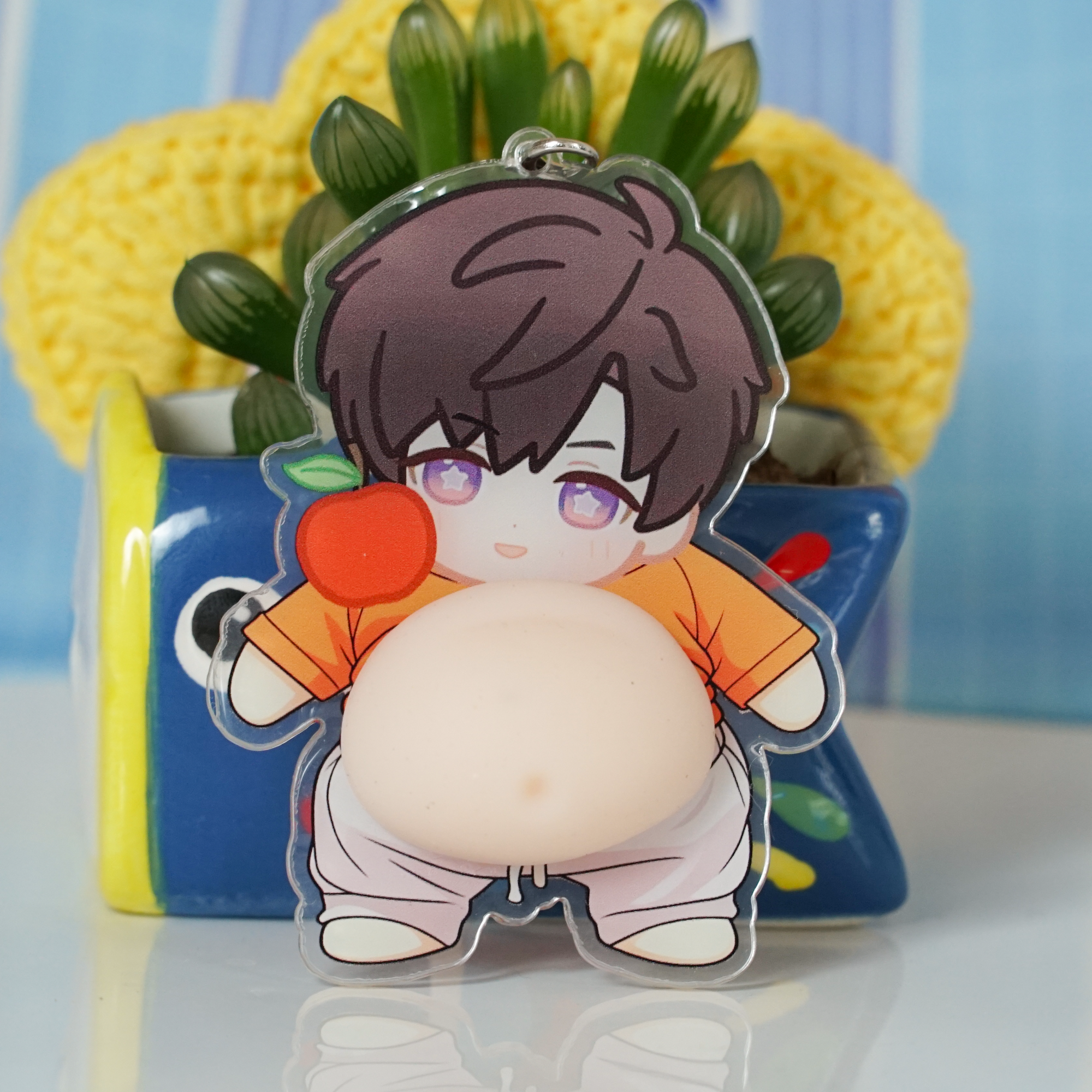 Love and Deepspace Acrylic Keychain Fanmade Silicone Belly Stress Relief Bag Charm detail image 4