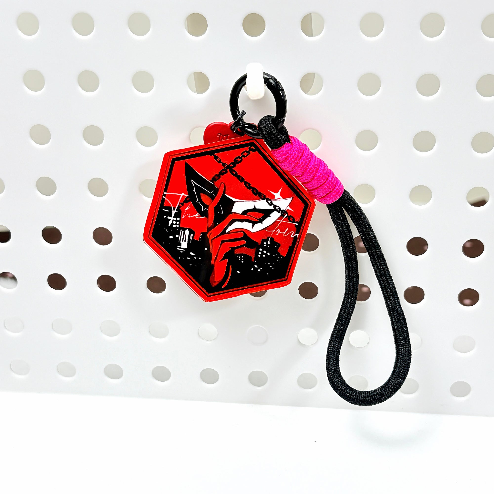 Persona 5 Joker Acrylic Keychain Fanmade Red & Black Anime Game Bag Charm Gift detail image 5