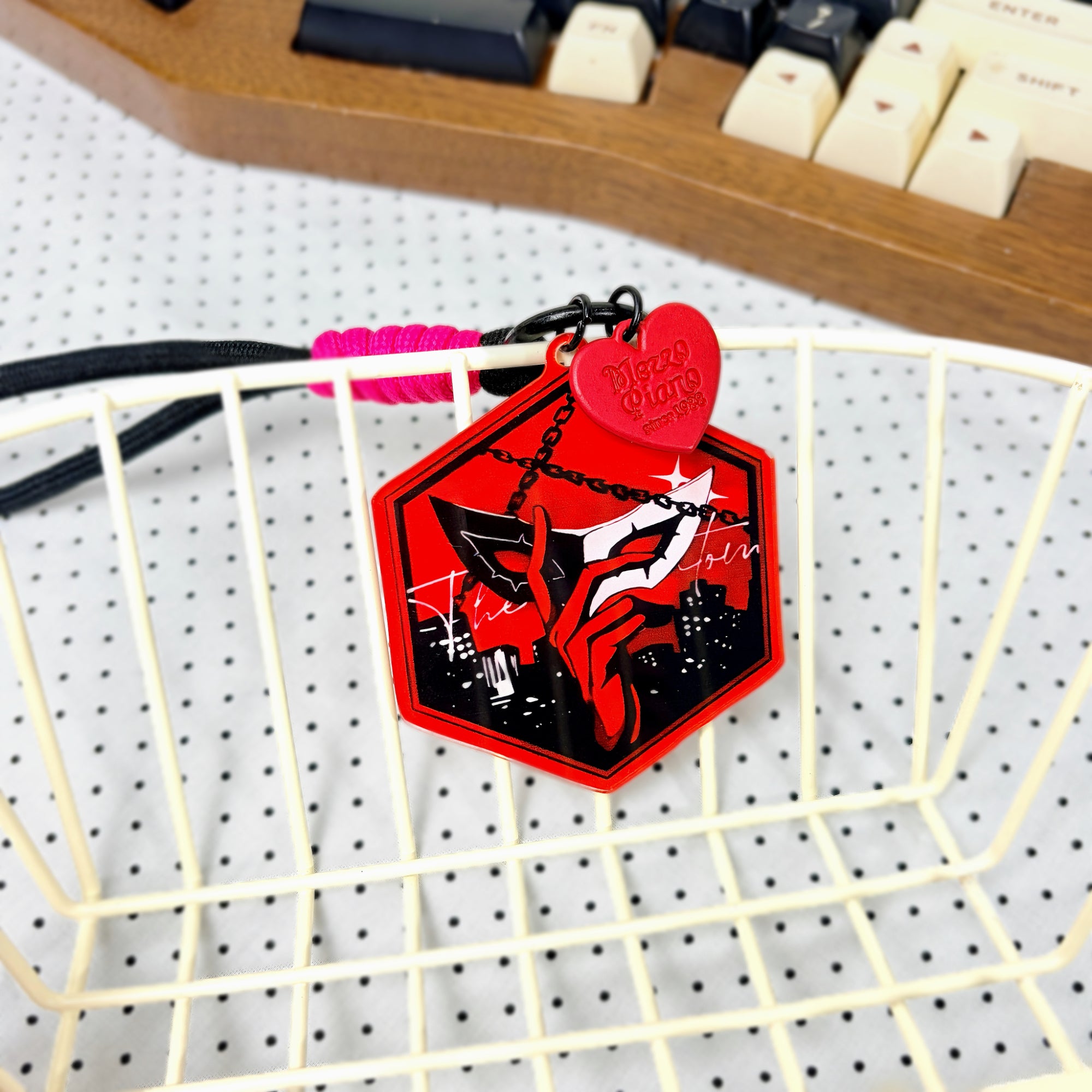 Persona 5 Joker Acrylic Keychain Fanmade Red & Black Anime Game Bag Charm Gift detail image 9