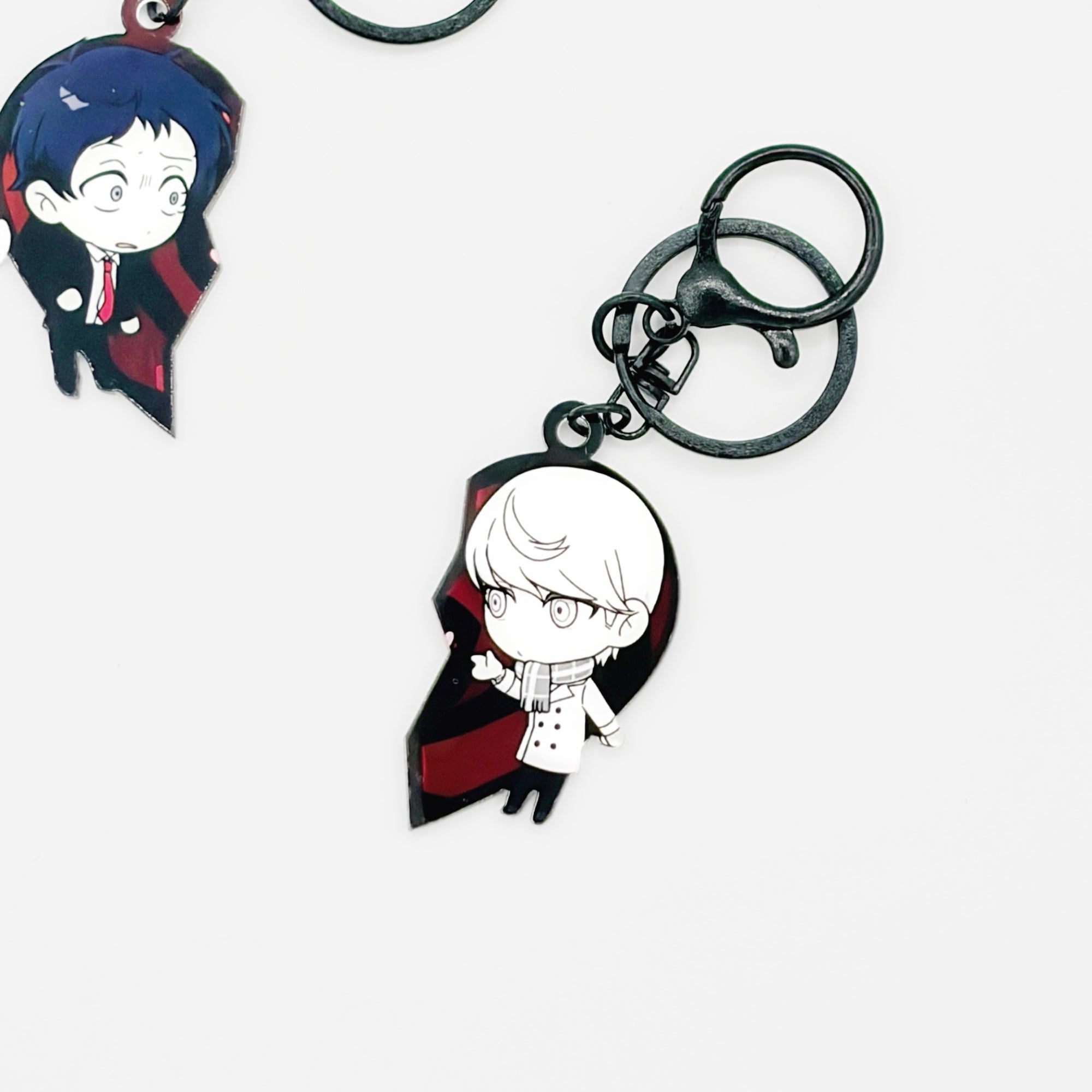 Persona Matching Heart Keychain Set Fanmade Akechi & Adachi Acrylic Charm detail image 8