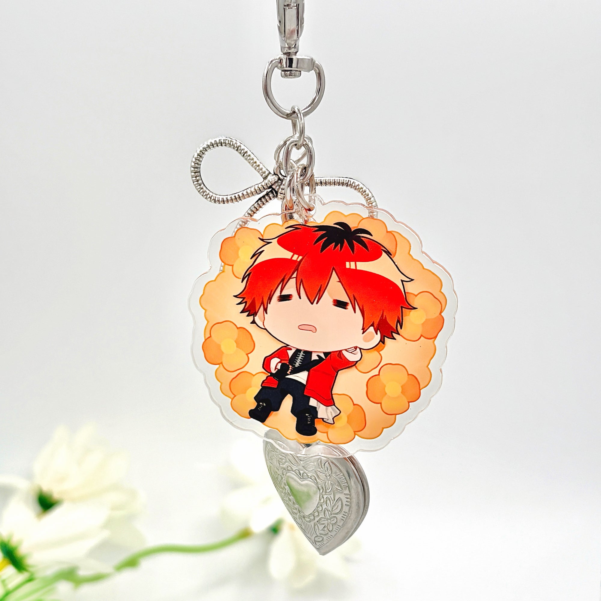 Frieren Acrylic Keychain Fanmade Hand-Drawn Anime Charm with Frieren, Himmel, Fern & Stark detail image 5