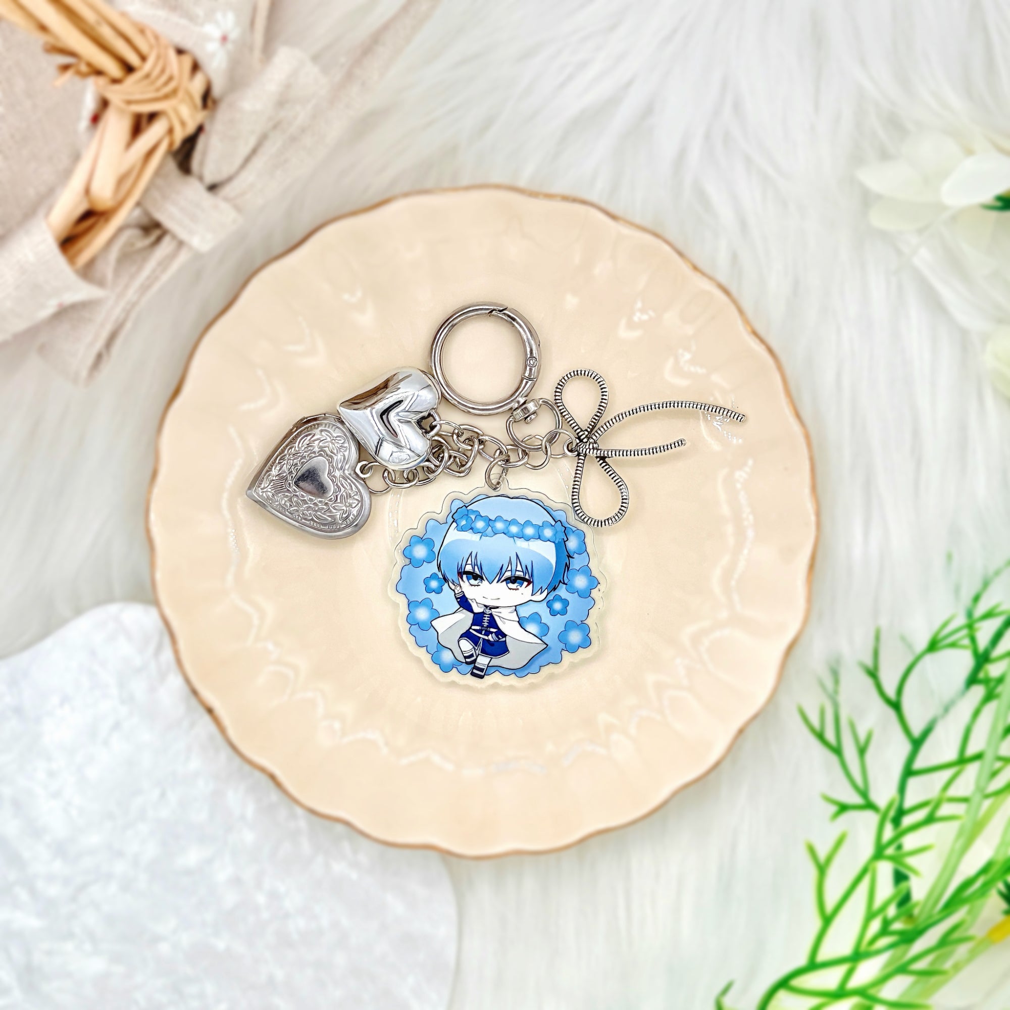 Frieren Acrylic Keychain Fanmade Hand-Drawn Anime Charm with Frieren, Himmel, Fern & Stark detail image 13