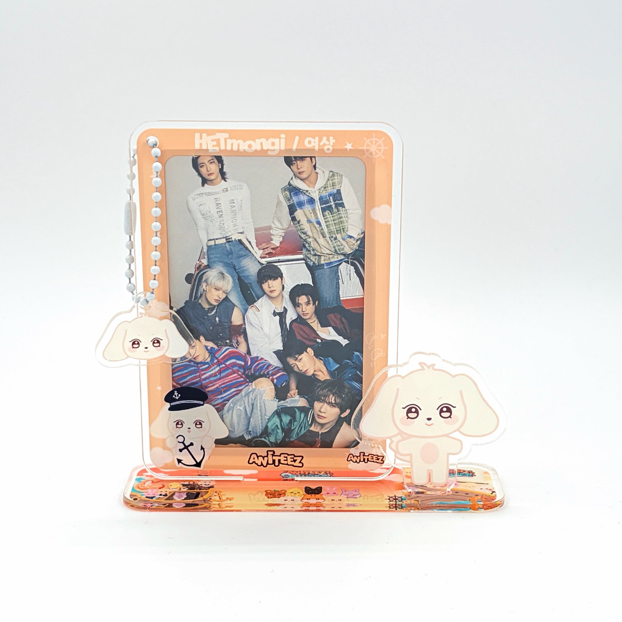 ATEEZ Acrylic Photocard Frame Standee Bag Charm Fanmade Animal Character Card Holder ATINY Gift Hongjoong Seonghwa Yunho Yeosang San Mingi Wooyoung Jongho detail image 3