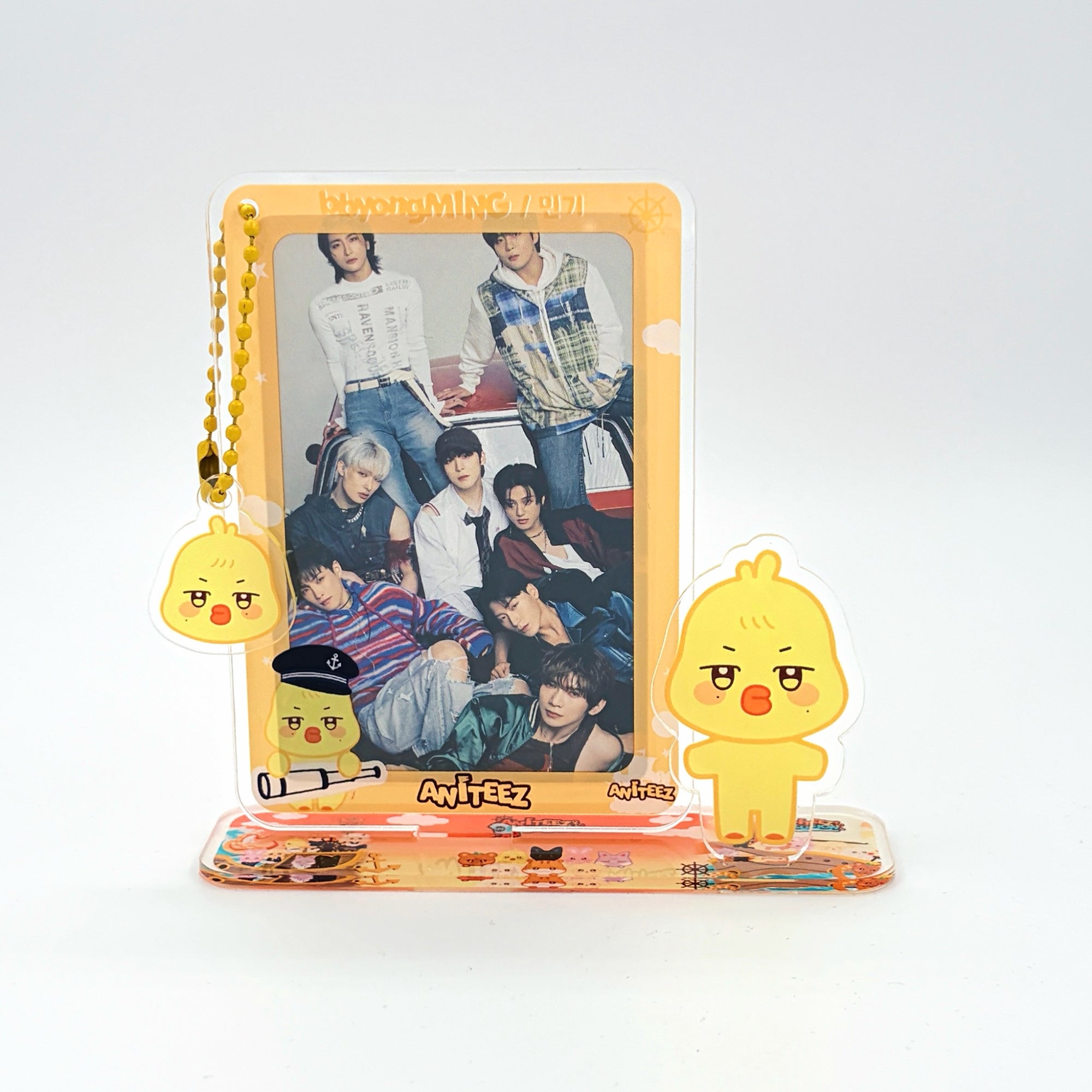 ATEEZ Acrylic Photocard Frame Standee Bag Charm Fanmade Animal Character Card Holder ATINY Gift Hongjoong Seonghwa Yunho Yeosang San Mingi Wooyoung Jongho detail image 5