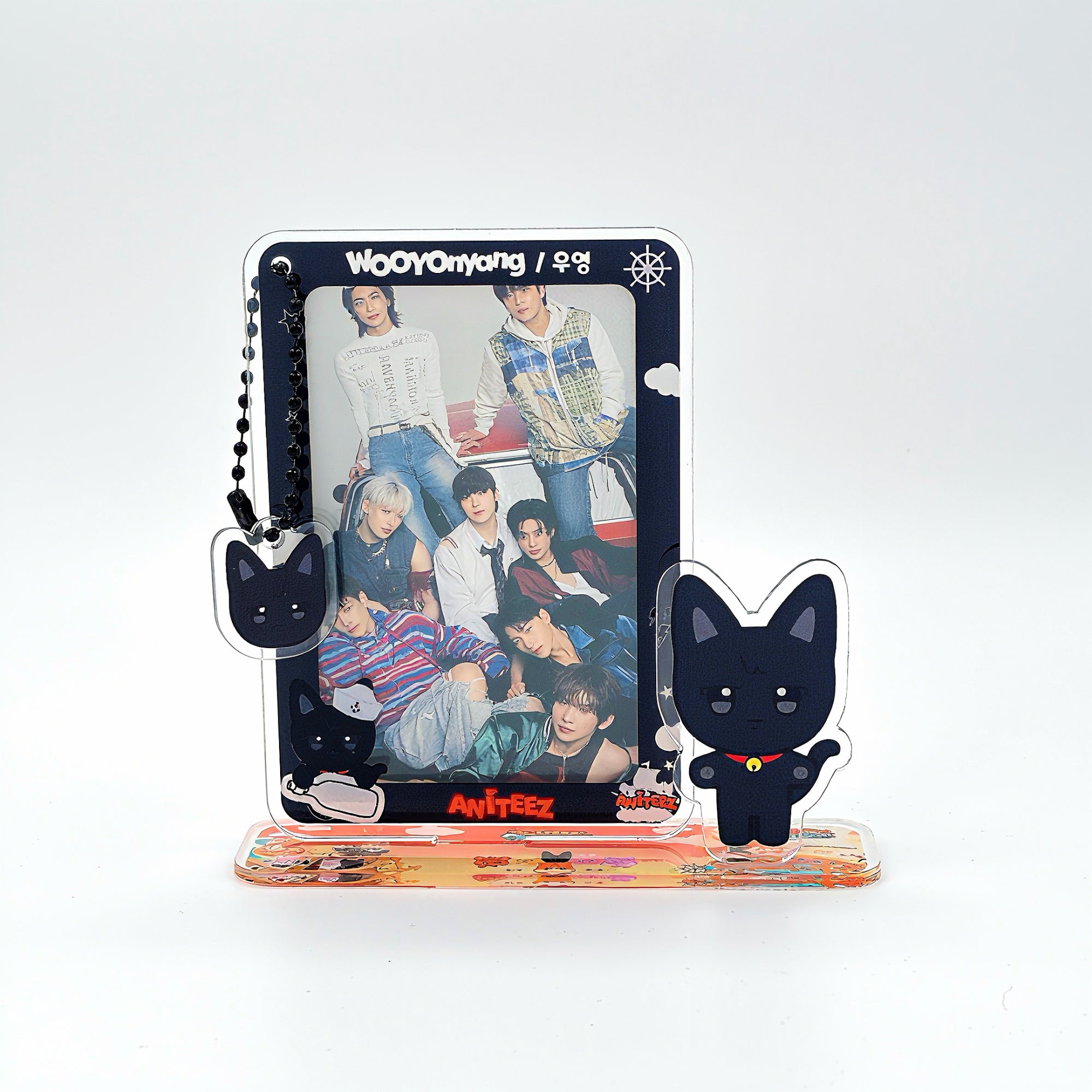 ATEEZ Acrylic Photocard Frame Standee Bag Charm Fanmade Animal Character Card Holder ATINY Gift Hongjoong Seonghwa Yunho Yeosang San Mingi Wooyoung Jongho detail image 6