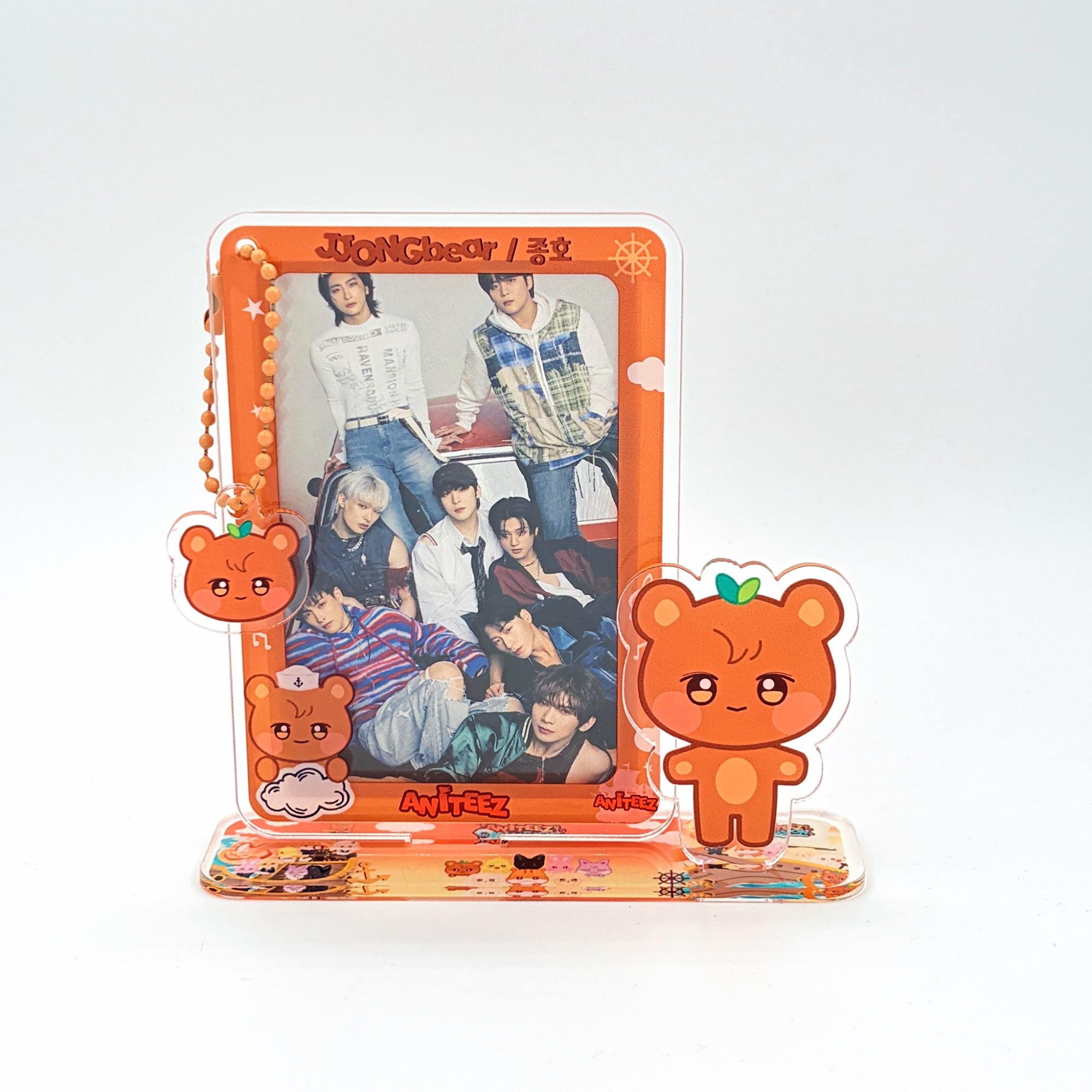 ATEEZ Acrylic Photocard Frame Standee Bag Charm Fanmade Animal Character Card Holder ATINY Gift Hongjoong Seonghwa Yunho Yeosang San Mingi Wooyoung Jongho detail image 7