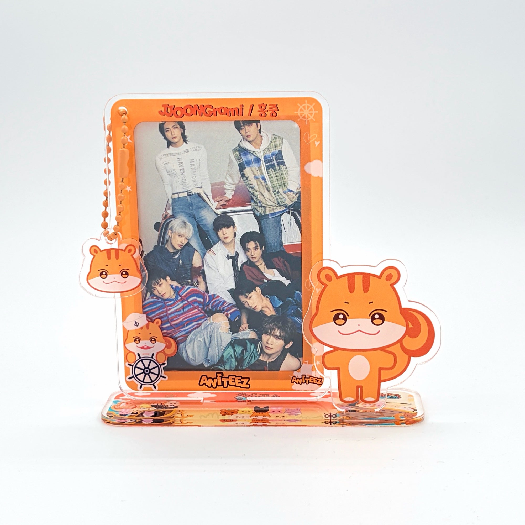 ATEEZ Acrylic Photocard Frame Standee Bag Charm Fanmade Animal Character Card Holder ATINY Gift Hongjoong Seonghwa Yunho Yeosang San Mingi Wooyoung Jongho