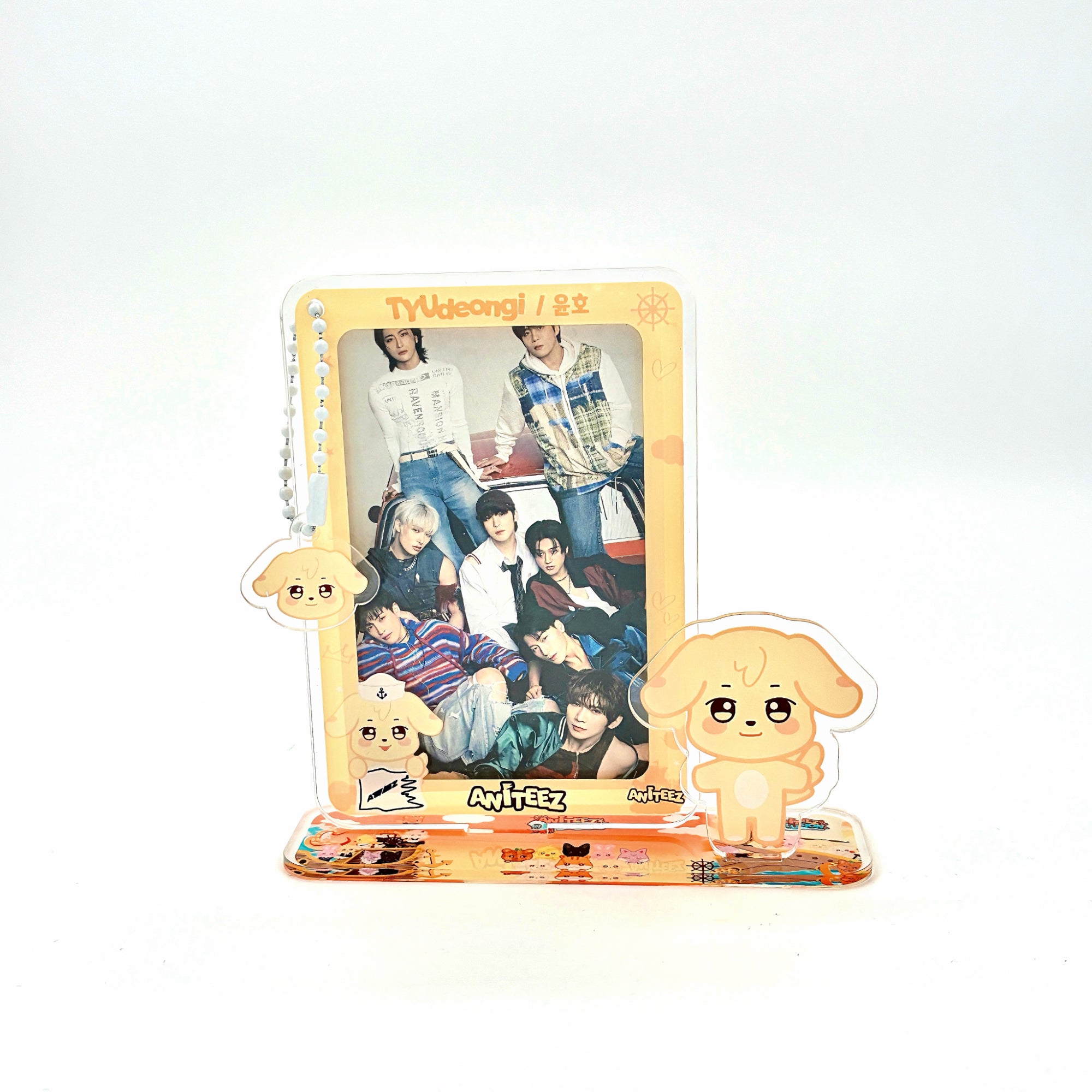 ATEEZ Acrylic Photocard Frame Standee Bag Charm Fanmade Animal Character Card Holder ATINY Gift Hongjoong Seonghwa Yunho Yeosang San Mingi Wooyoung Jongho detail image 1