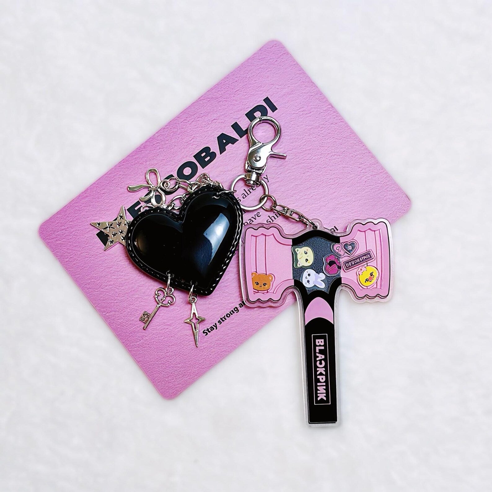 BLACKPINK Acrylic Shaker Keychain Kpop Mascot Charm Lisa Rosé Jennie Jisoo Fanmade Bag Accessory detail image 4