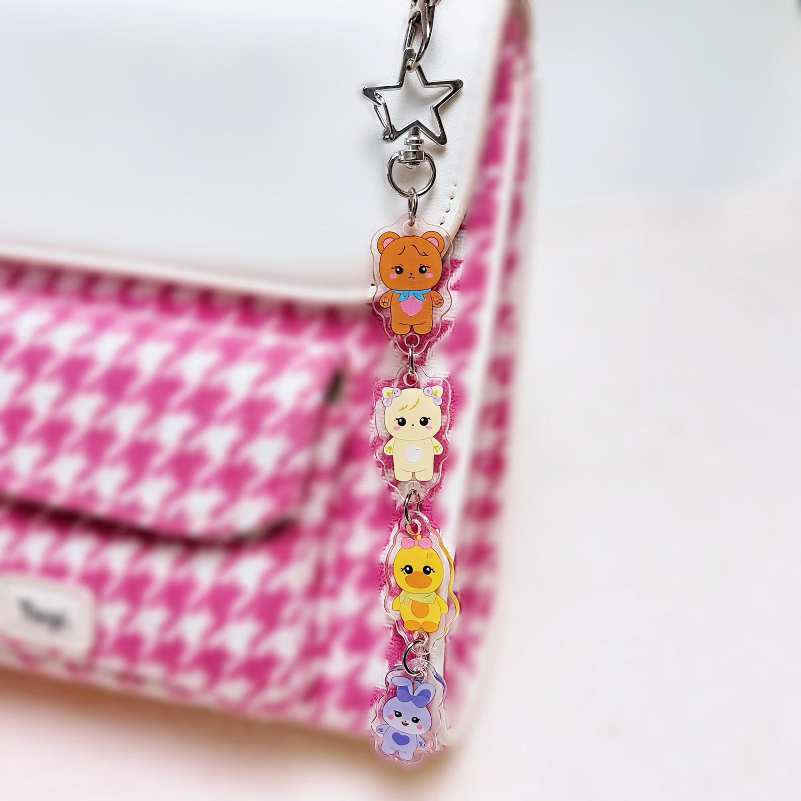 BLACKPINK All Member Mascot Keychain Charm Chain Jisoo Jennie Rosé Lisa Kpop Bag Charm Star Clasp Fanmade Gift detail image 2