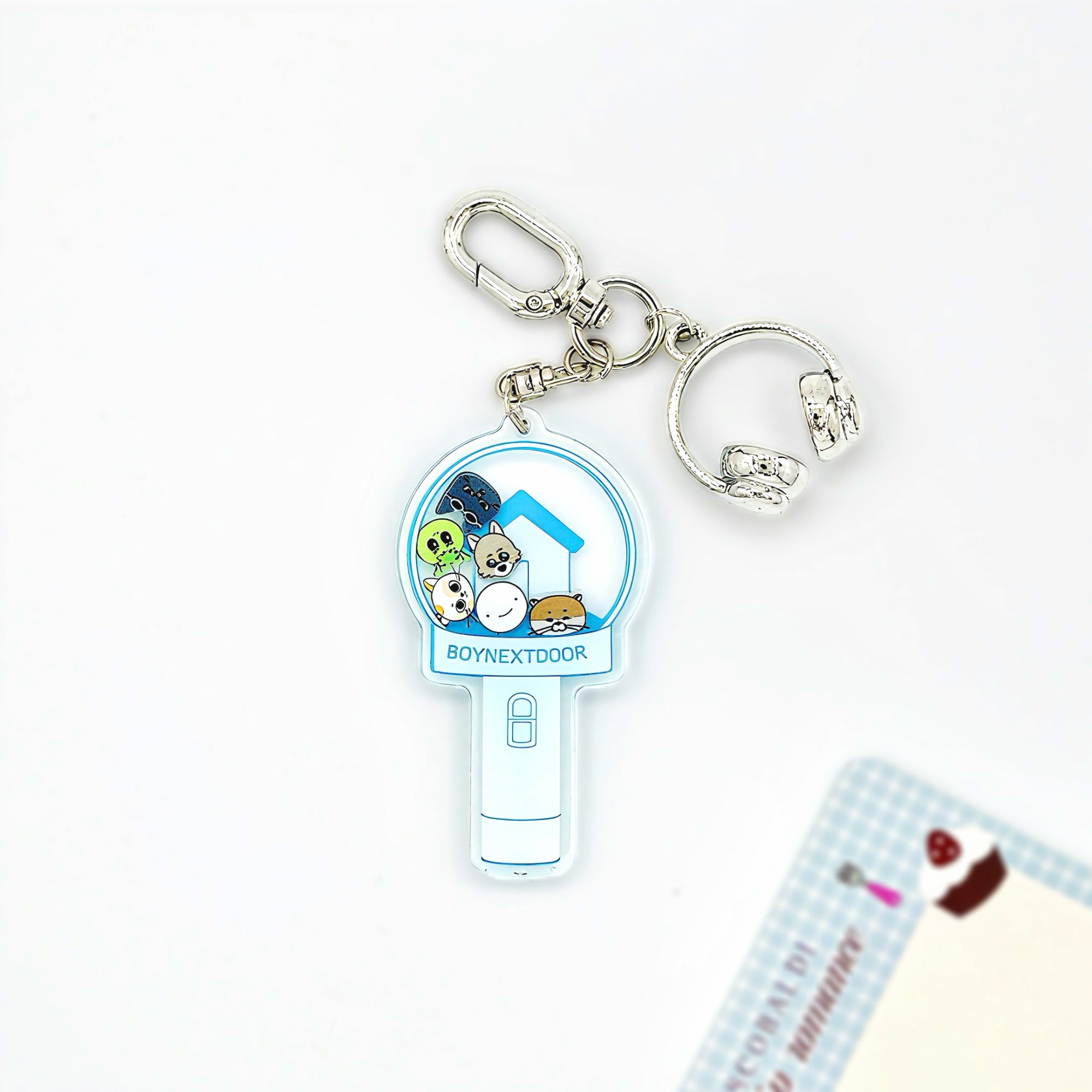 BOYNEXTDOOR Animal Shaker Keychain Sungho Riwoo Jaehyun Taesan Leehan Woonhak Acrylic Bag Charm Fanmade Kpop Gift