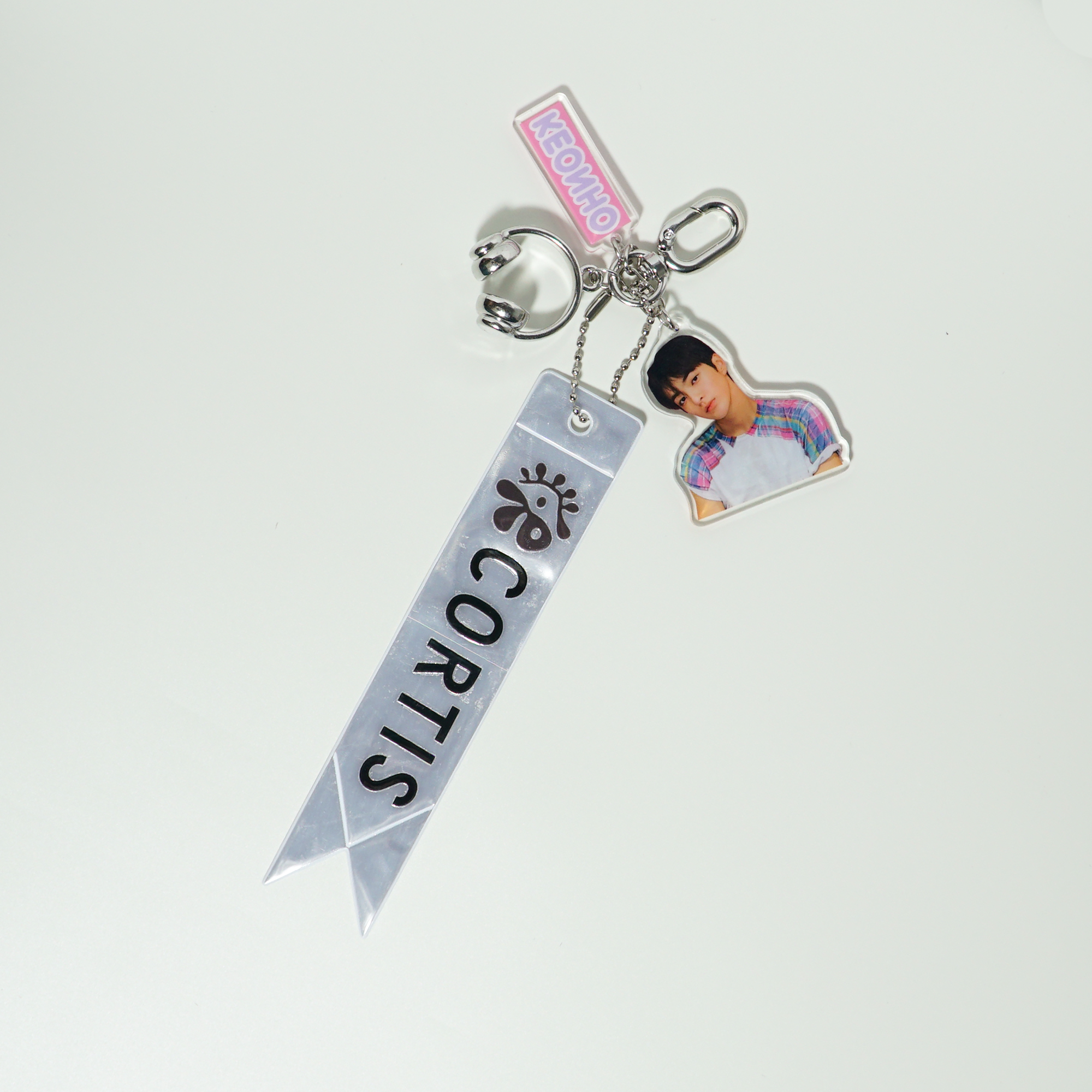 CORTIS Acrylic Keychain Fanmade Kpop Bag Charm with Reflective Logo Strap detail image 2