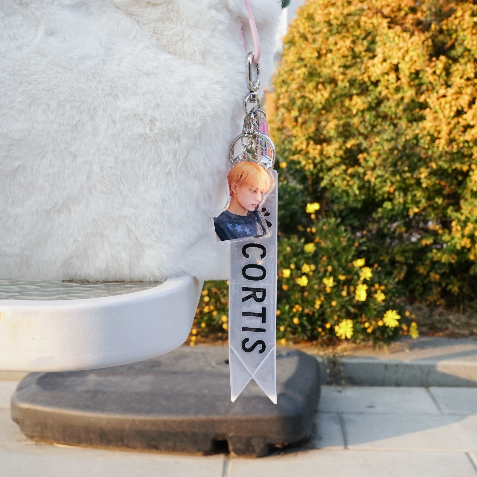 CORTIS Acrylic Keychain Fanmade Kpop Bag Charm with Reflective Logo Strap detail image 4