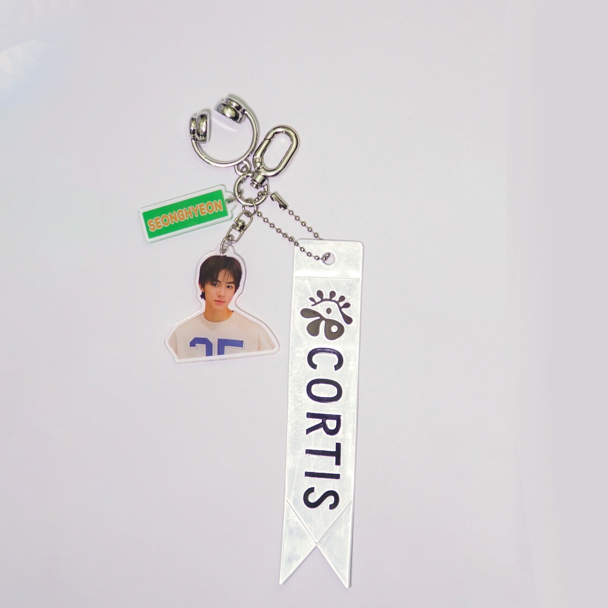 CORTIS Acrylic Keychain Fanmade Kpop Bag Charm with Reflective Logo Strap detail image 6