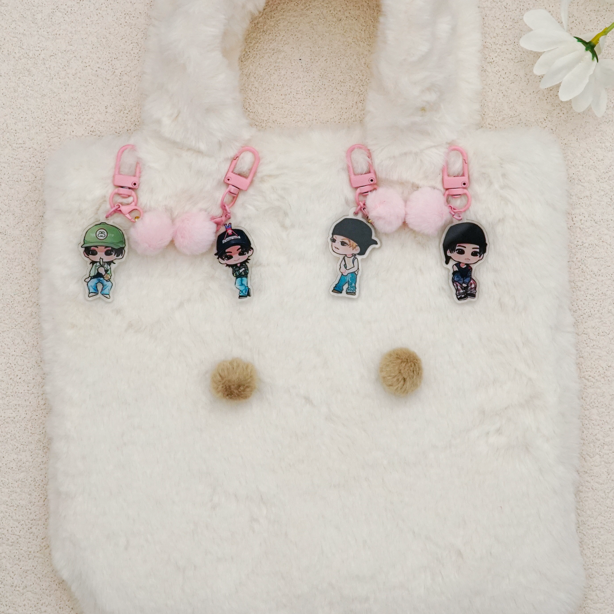 CORTIS Acrylic Keychain Set Fanmade Kpop Member Hand-Drawn Cartoon Charms detail image 12