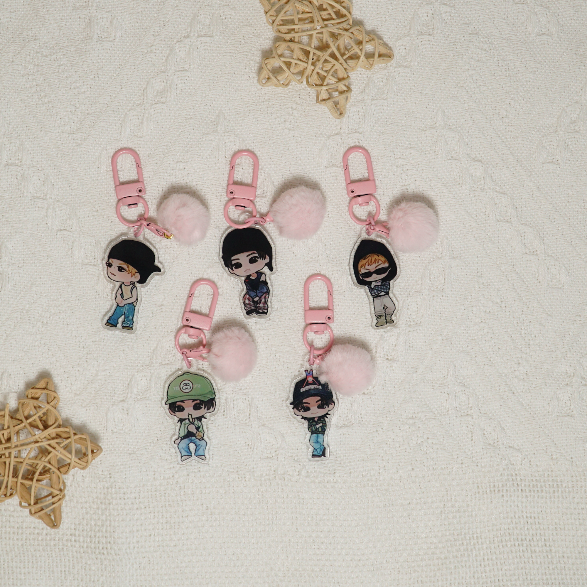 CORTIS Acrylic Keychain Set Fanmade Kpop Member Hand-Drawn Cartoon Charms detail image 9
