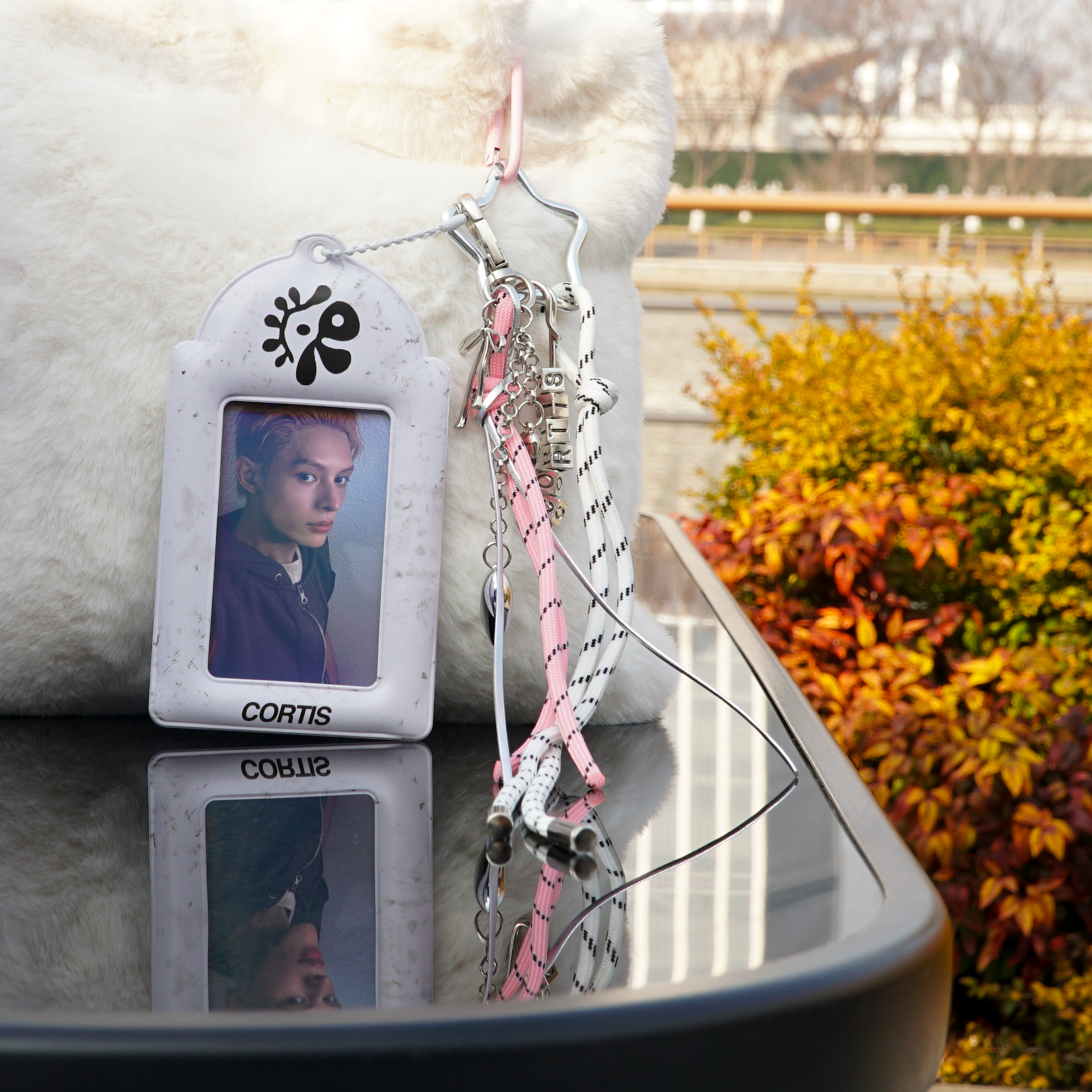 CORTIS Card Holder Wallet Fanmade Kpop Pink Strap Heart Charm Martin Merch detail image 2