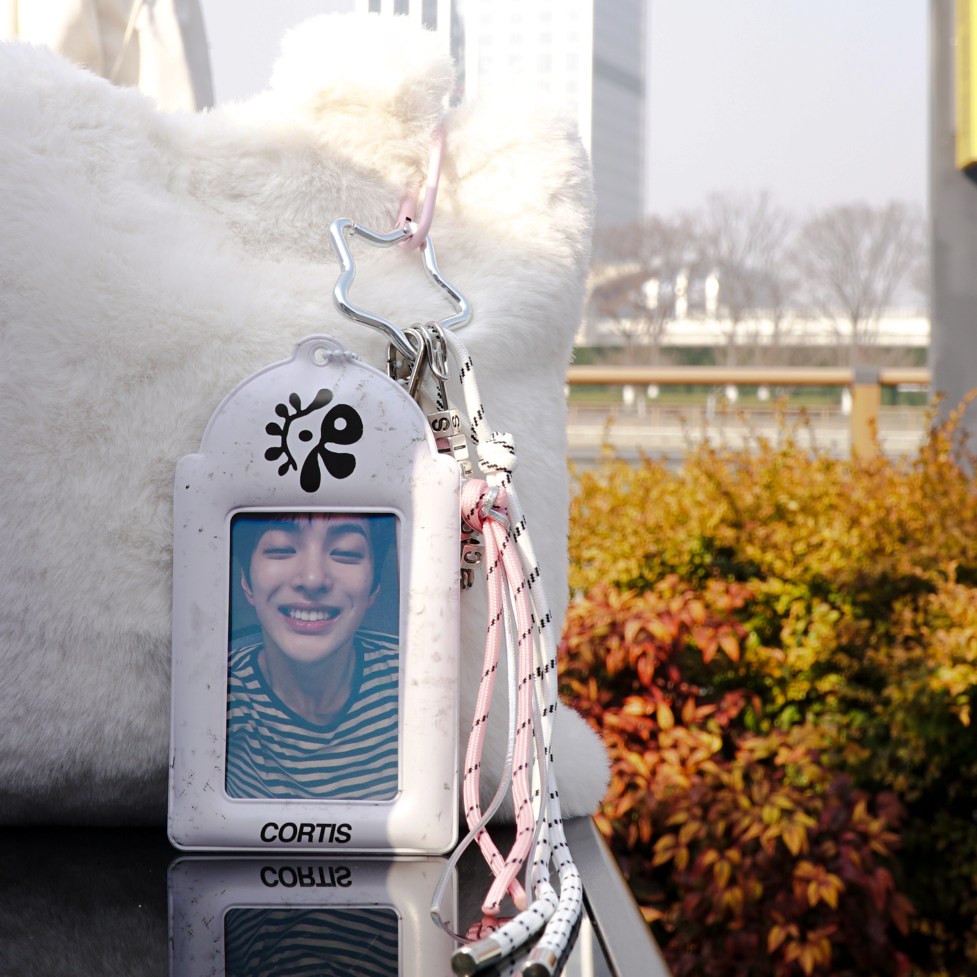 CORTIS Card Holder Wallet Fanmade Kpop Pink Strap Heart Charm Martin Merch detail image 3