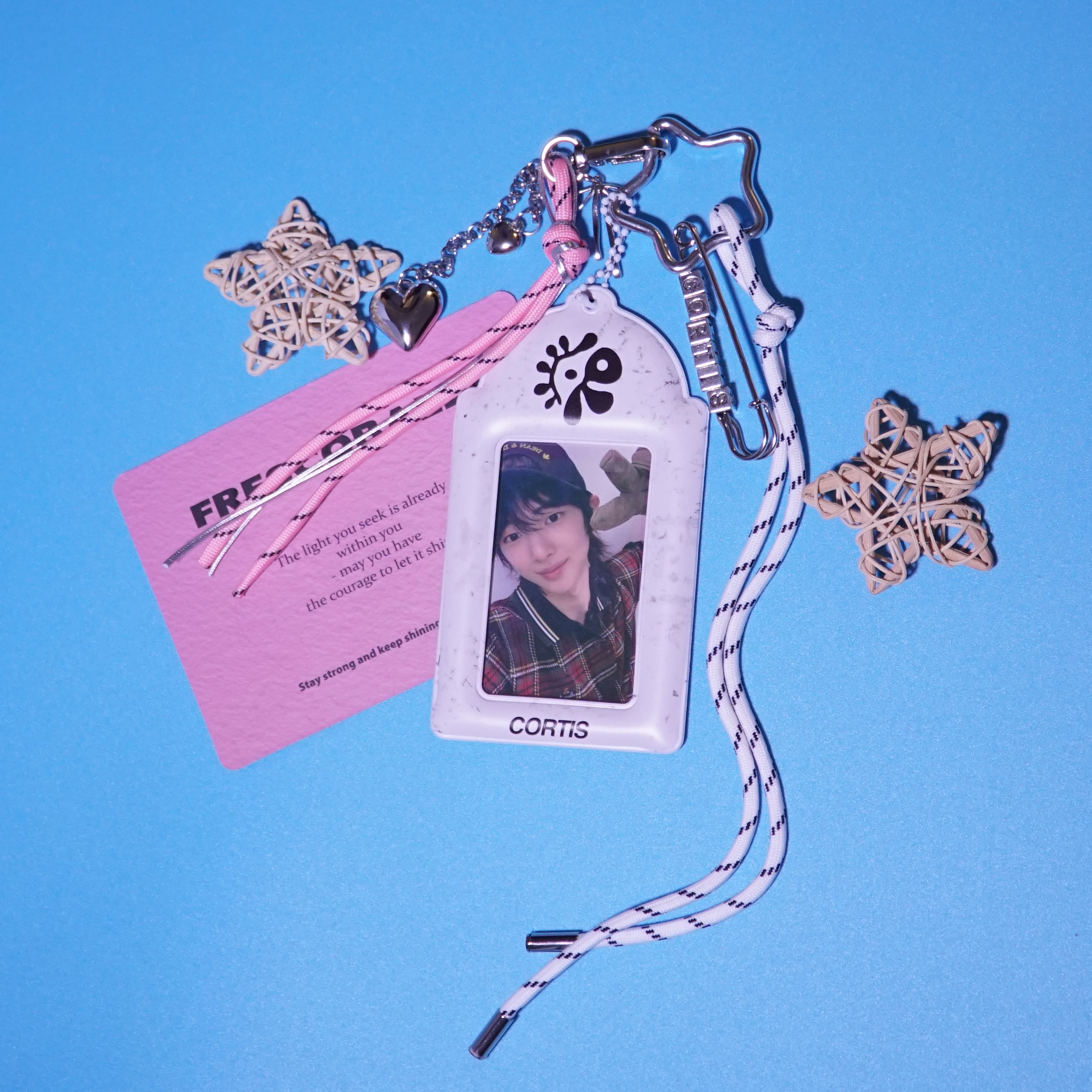 CORTIS Card Holder Wallet Fanmade Kpop Pink Strap Heart Charm Martin Merch detail image 7