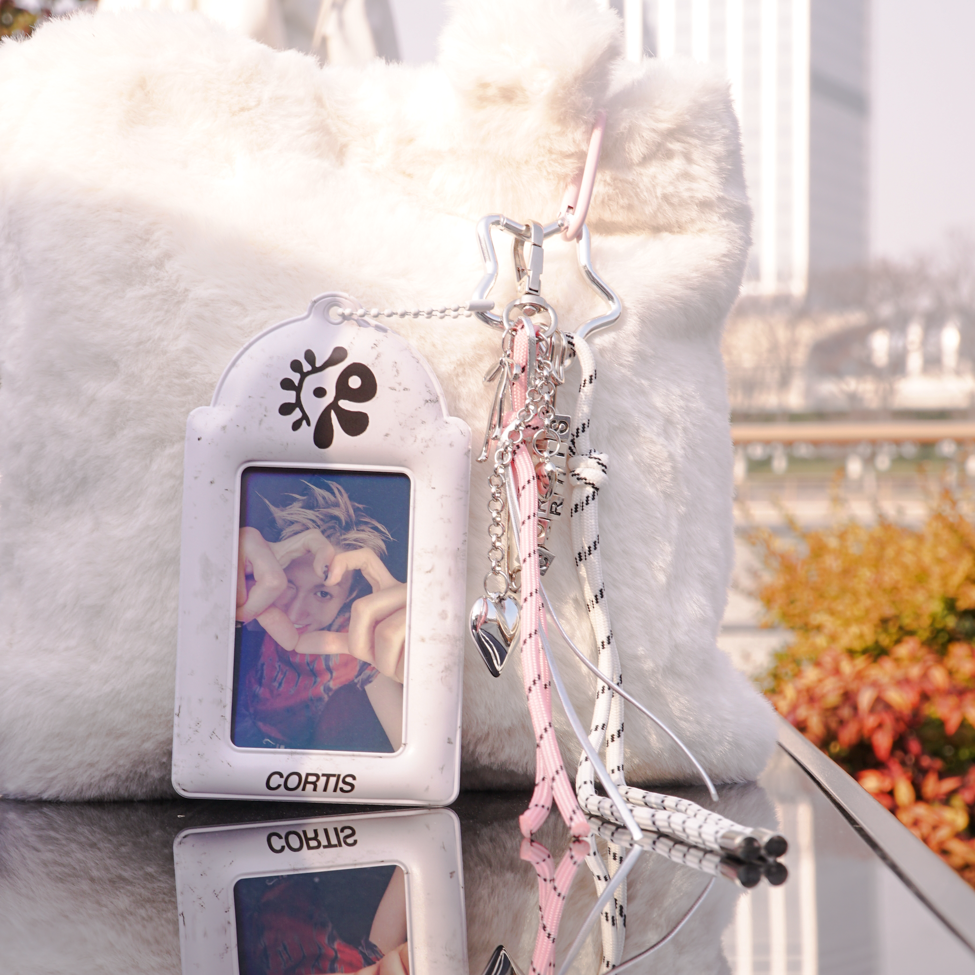 CORTIS Card Holder Wallet Fanmade Kpop Pink Strap Heart Charm Martin Merch