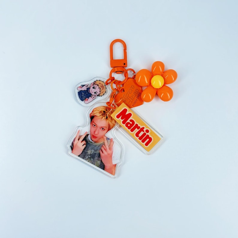 CORTIS Kpop Acrylic Keychain Set Fanmade Half-Body Member Charms with Cartoon Mini & Name Tags