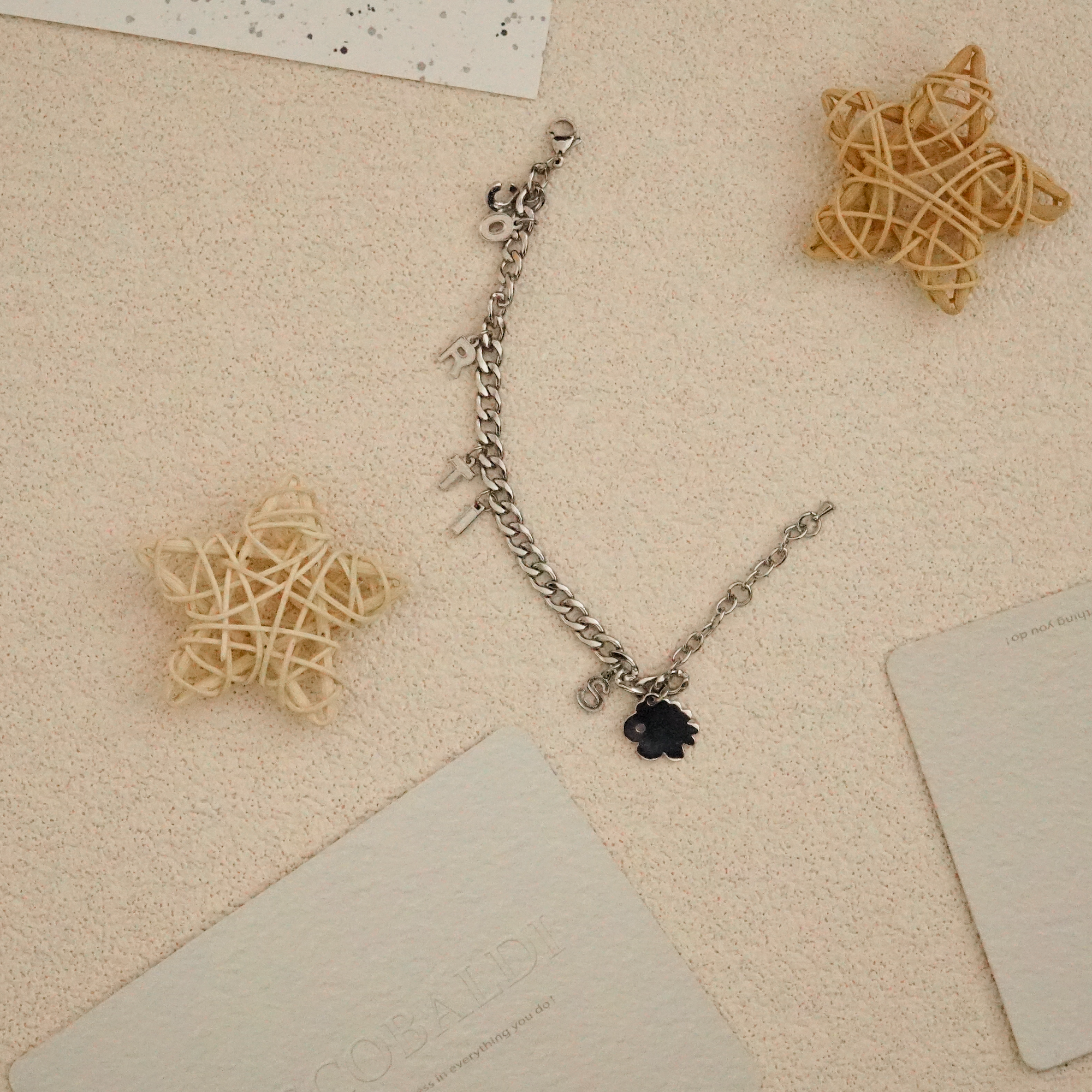 CORTIS Letter Charm Bracelet Fanmade Handmade Kpop Idol Jewelry detail image 3