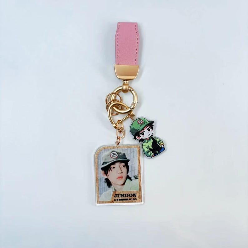 CORTIS Photocard Keychain Fanmade Kpop Charm with Hand-Drawn Character Design detail image 5