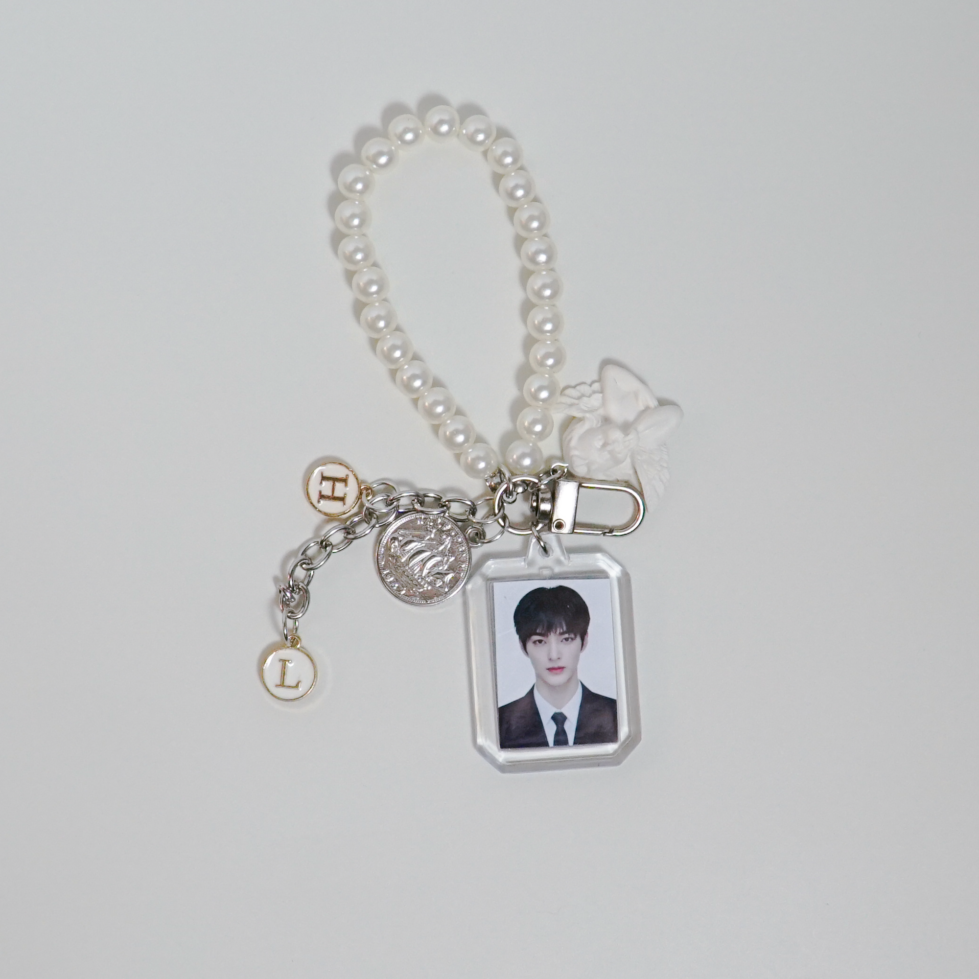 CORTIS Photocard Keychain Fanmade Kpop Pearl Strap Angel Charm Merch detail image 5