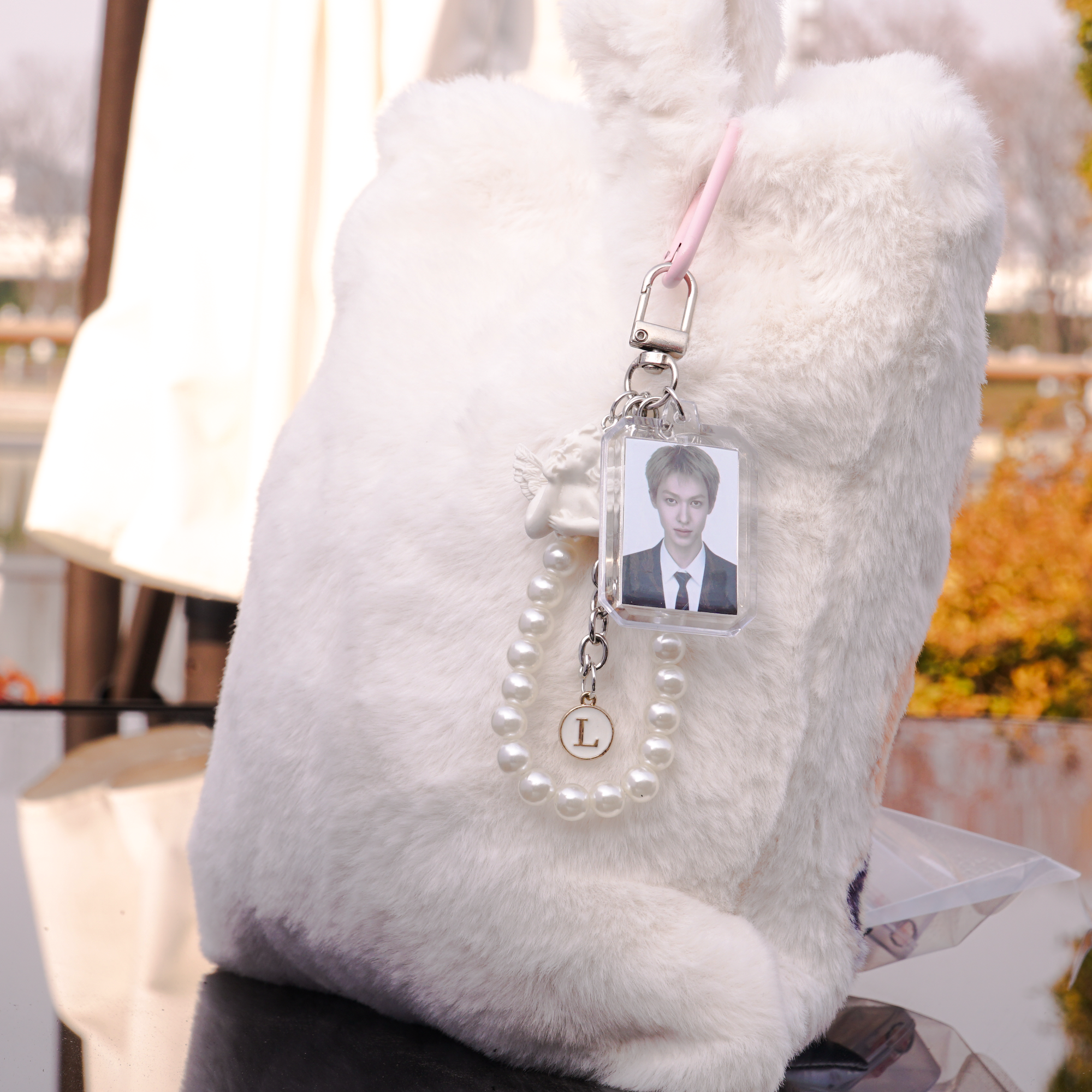 CORTIS Photocard Keychain Fanmade Kpop Pearl Strap Angel Charm Merch detail image 7