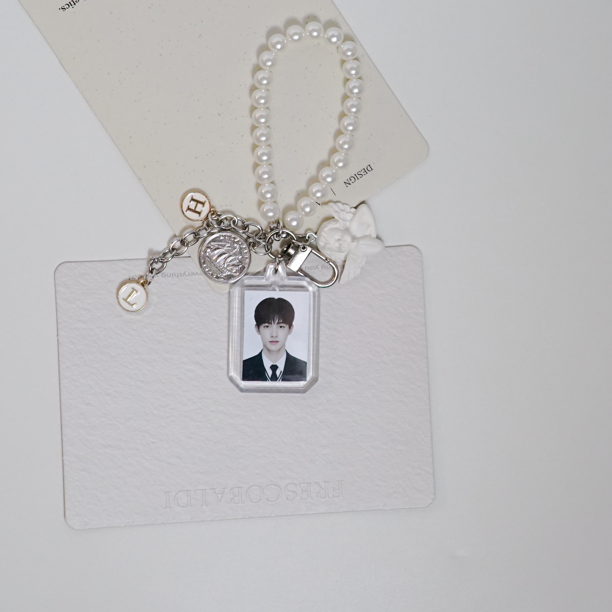 CORTIS Photocard Keychain Fanmade Kpop Pearl Strap Angel Charm Merch detail image 9