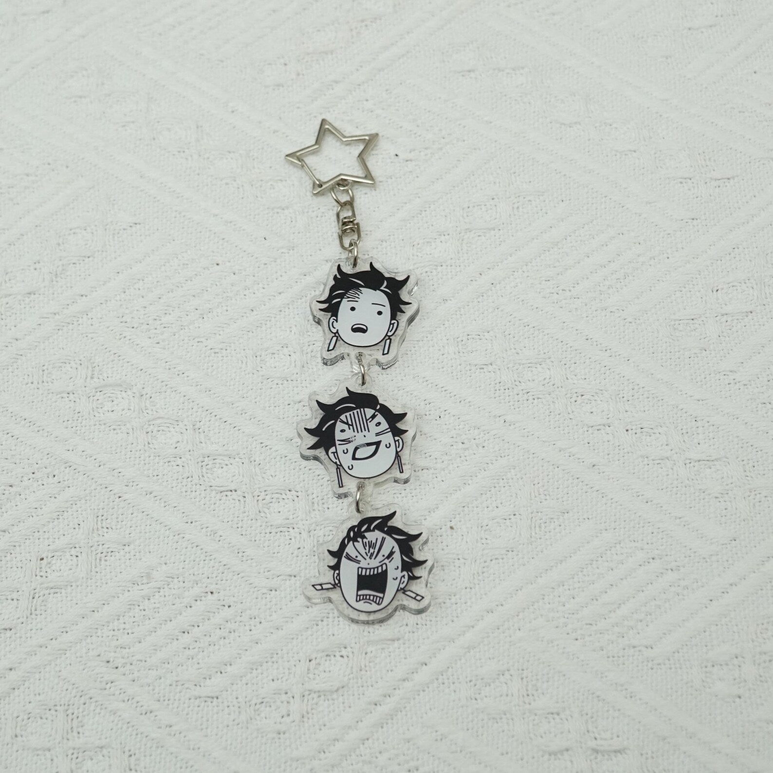Demon Slayer Sketch Style Keychains Fanmade Tanjiro Zenitsu Inosuke Anime Charms