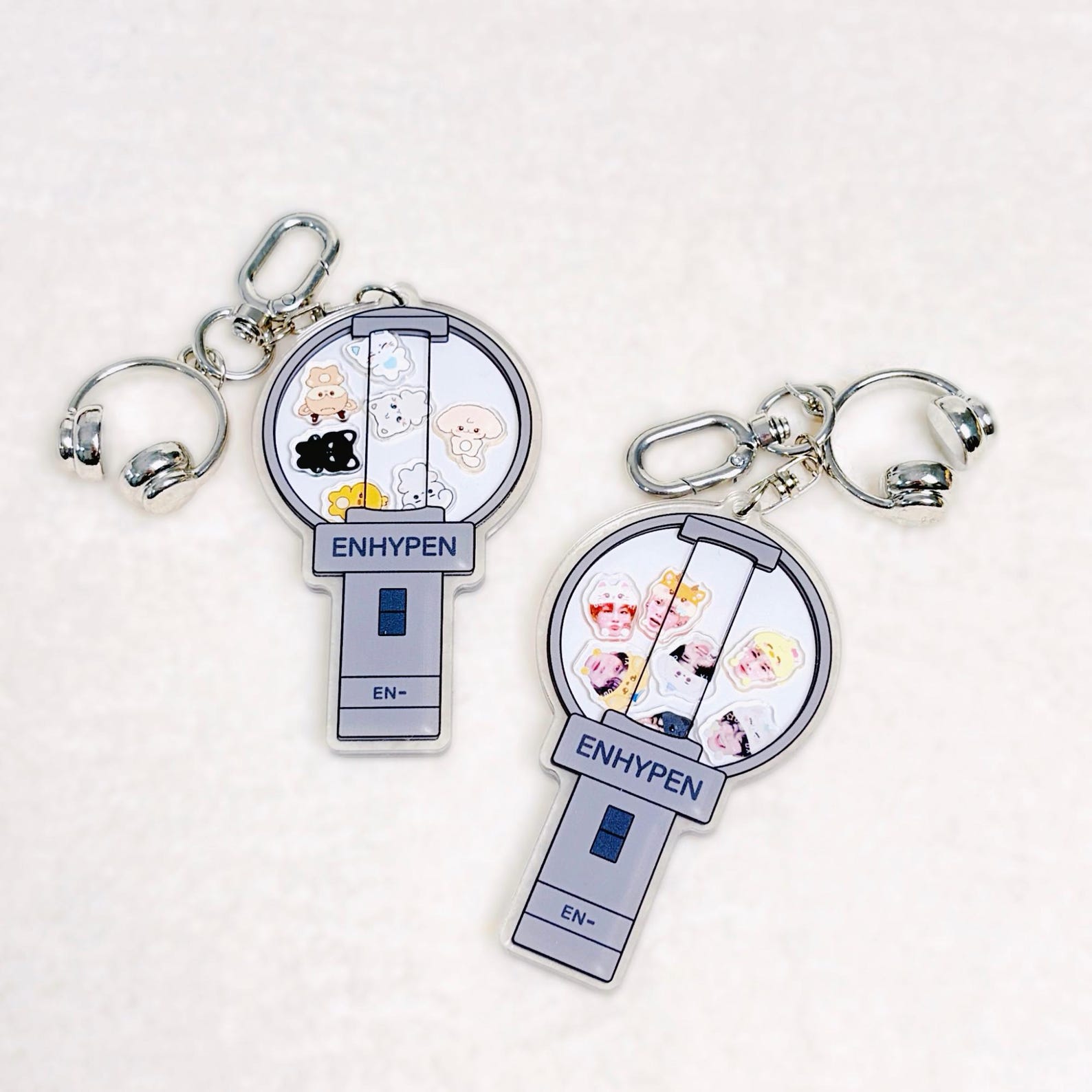 ENHYPEN Microphone Shaker Keychain Kpop Bag Charm Heeseung Jay Jake Sunghoon Sunoo Jungwon Ni-ki Fanmade Gift detail image 6