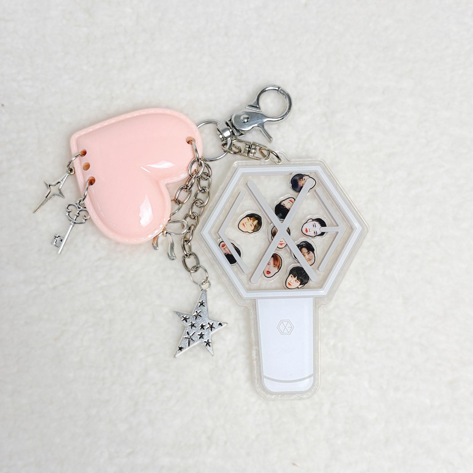 EXO Mic Microphone Shaker Keychain Acrylic Bag Charm Fanmade Kpop Gift Baekhyun Kai Sehun D.O Chanyeol Suho Xiumin Lay Chen