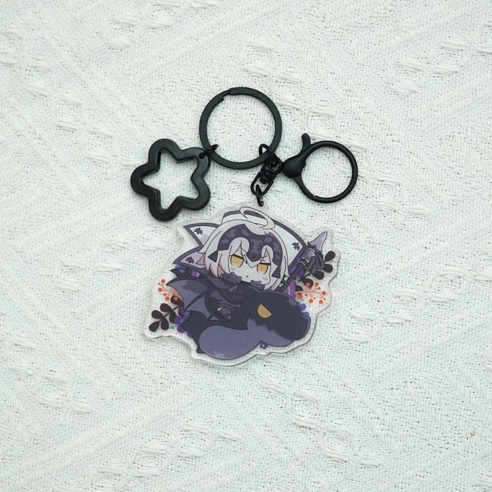 FGO Acrylic Keychain Set Chibi Saber Nero Mash Jeanne Jeanne Alter Lancer Alter Fate Grand Order Fanmade Anime Charms Gift detail image 4