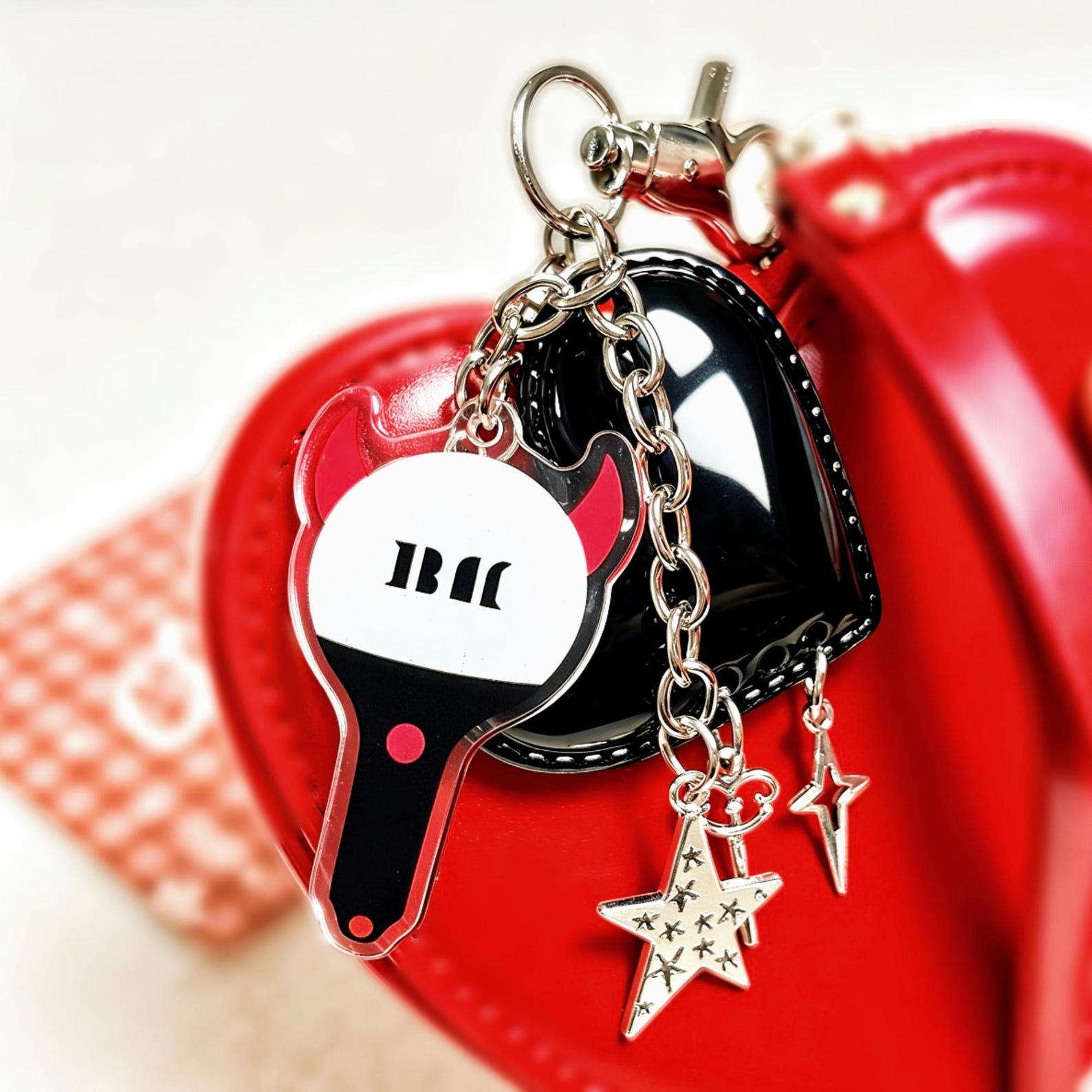Fanmade BABYMONSTER Monster Concept Keychains Kpop Shaker Lightstick Bag Charms Concert Accessories detail image 4