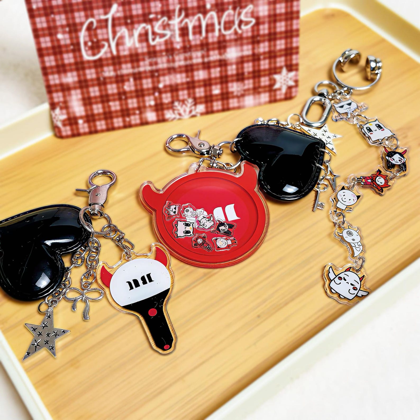 Fanmade BABYMONSTER Monster Concept Keychains Kpop Shaker Lightstick Bag Charms Concert Accessories detail image 5
