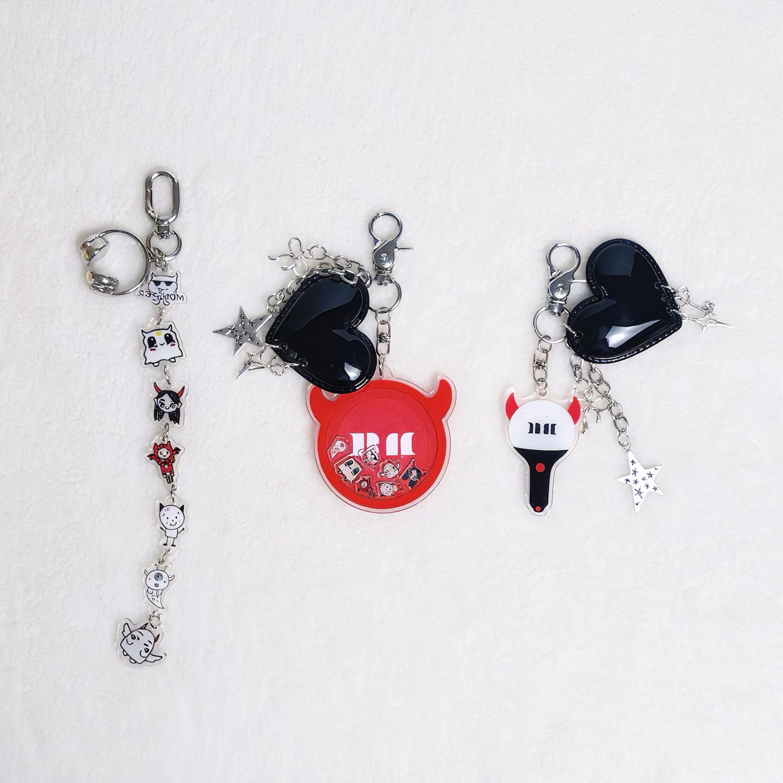Fanmade BABYMONSTER Monster Concept Keychains Kpop Shaker Lightstick Bag Charms Concert Accessories detail image 6