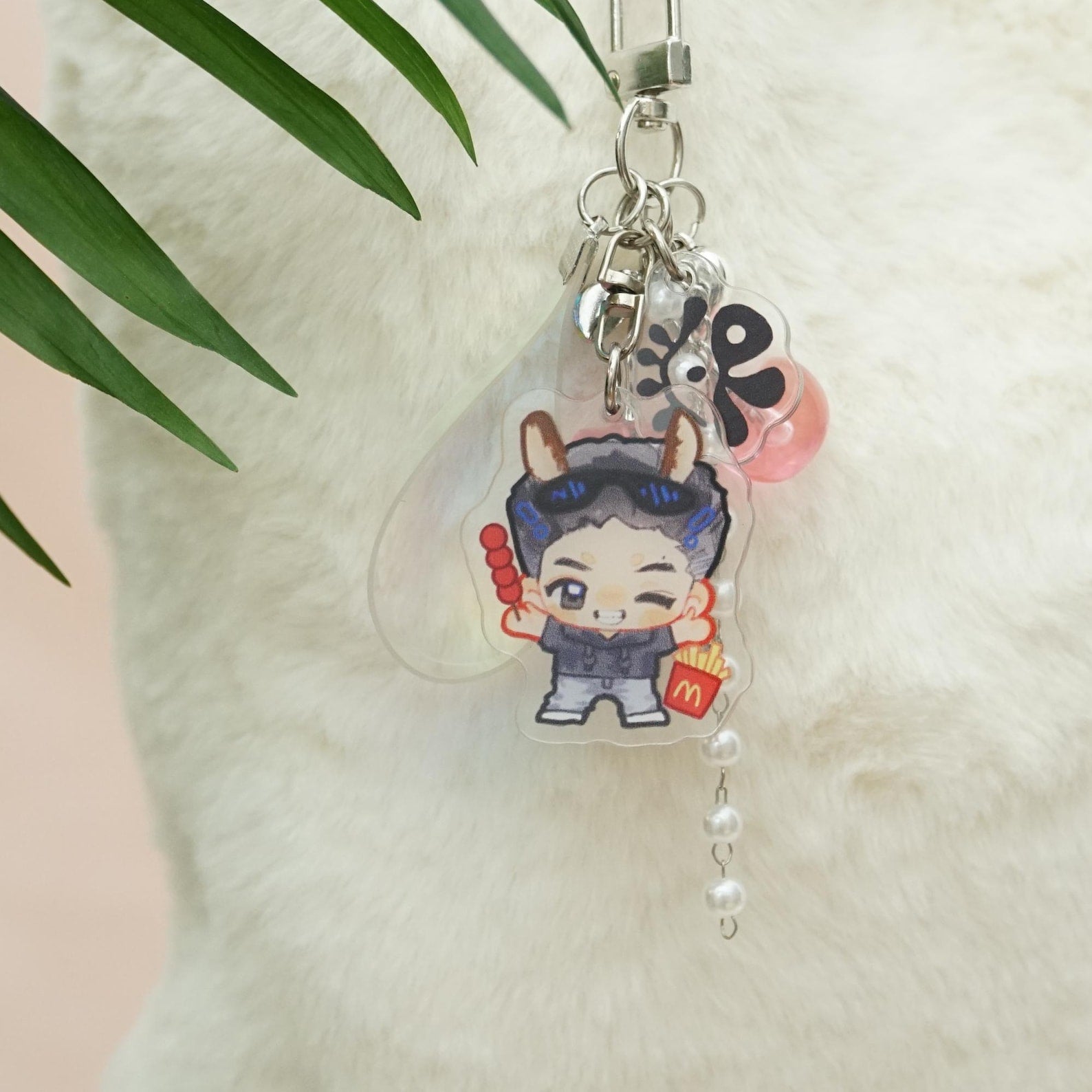 Fanmade CORTIS Acrylic Keychains Kpop Idol Bag Charms Animal Ears Chibi Member Acrylic Set Gift detail image 1