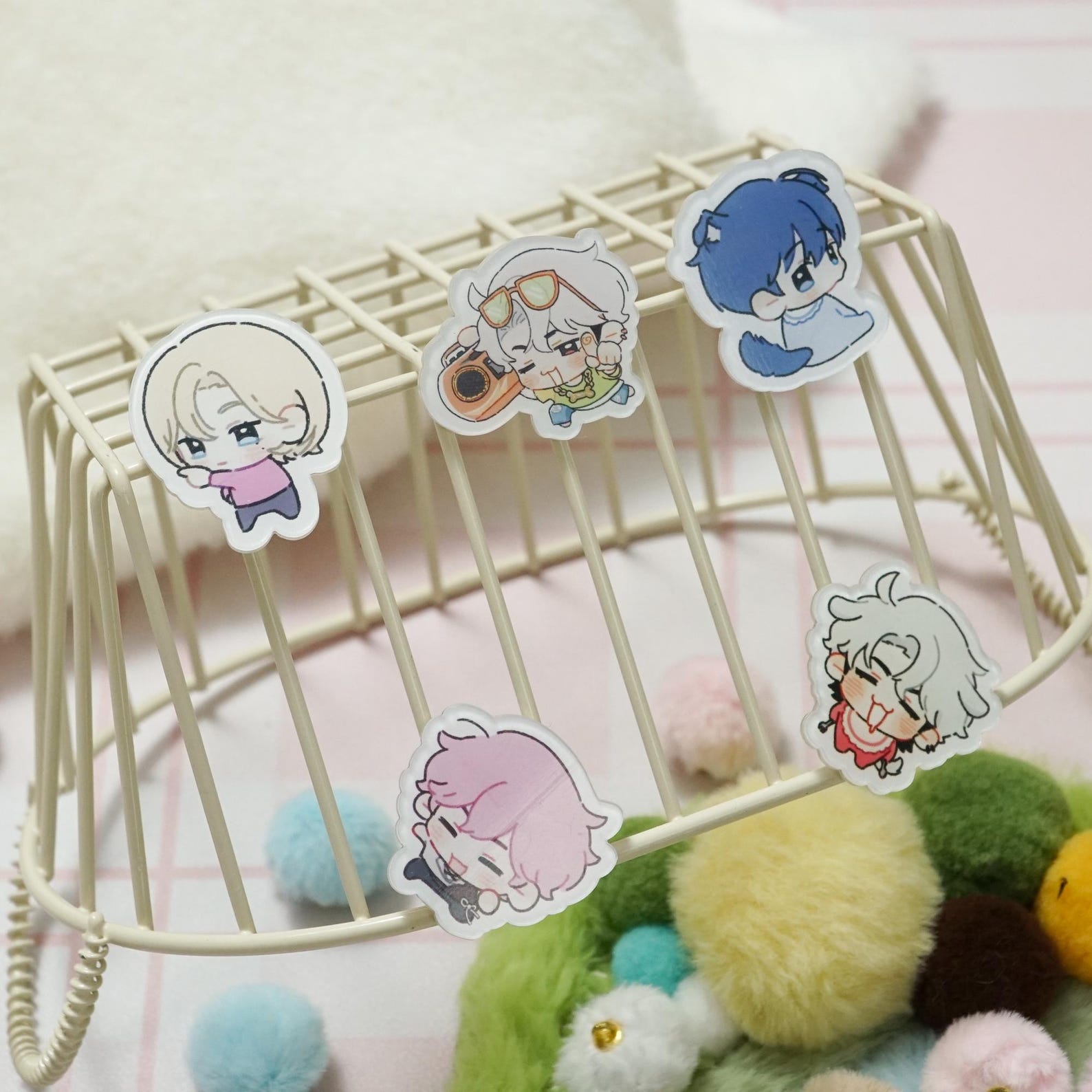 Fanmade PLAVE Acrylic Pins Set Kpop Boy Group OT5 Badge Set Cute Chibi Member Pins Bag Jacket Accessories Gift PLLI Merch detail image 3