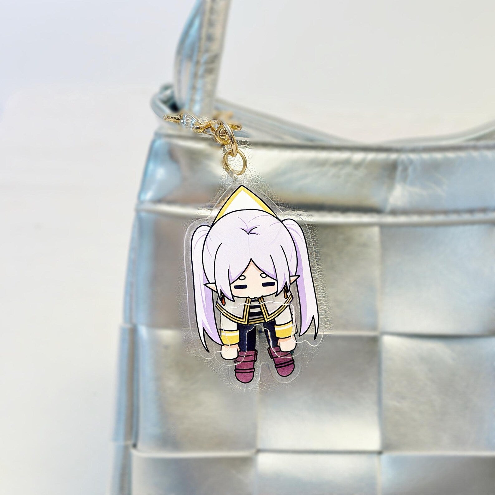 Frieren Beyond Journey's End Acrylic Keychain Exhausted Frieren Split Body Moving Charm Fanmade Anime Bag Accessory detail image 5