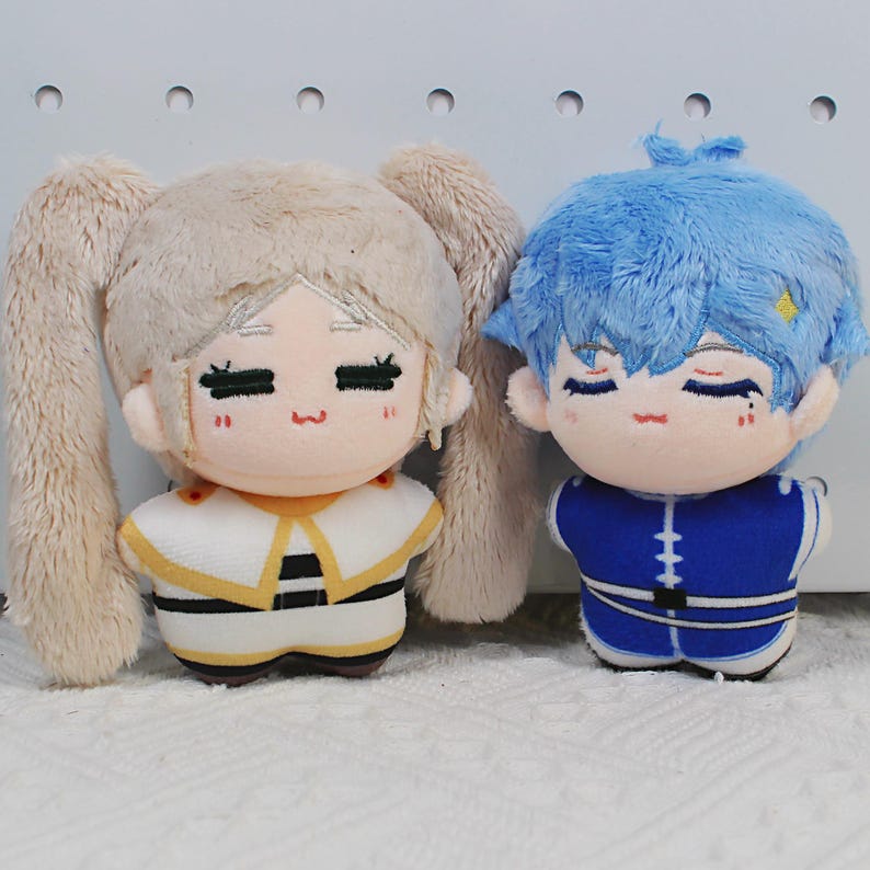 Frieren & Himmel Plush Dolls Frieren Beyond Journey’s End 5 Inch Soft Cotton Chibi Plush Fanmade Gift Set detail image 1
