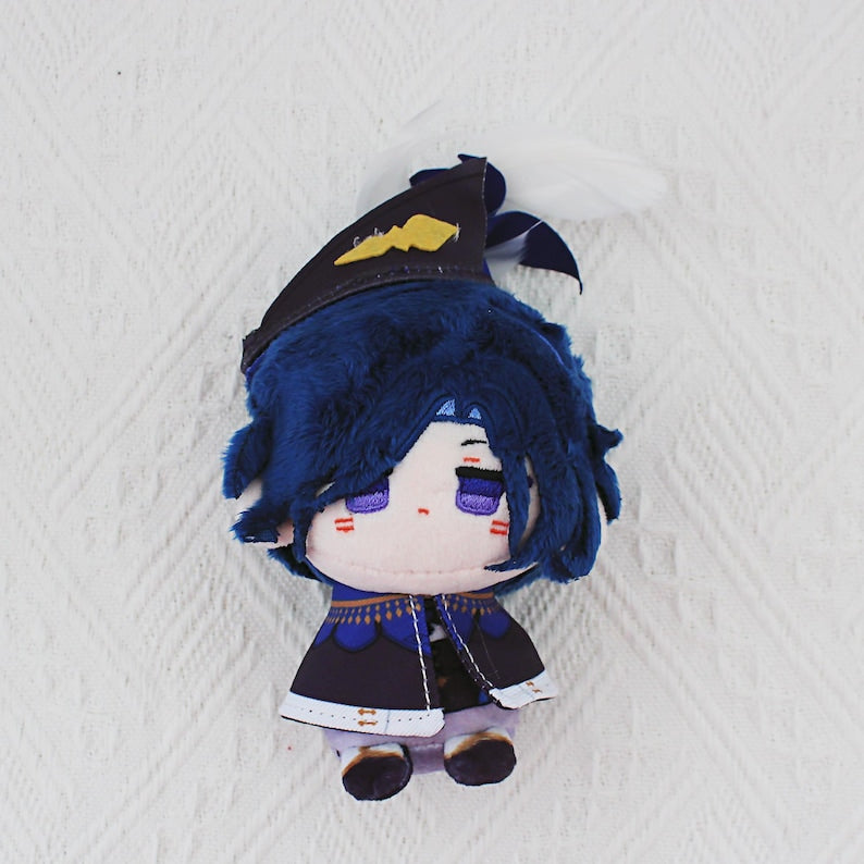 Genshin Impact Fontaine Sitting Plush Keychain Set Clorinde Furina Neuvillette Wriothesley Fanmade Bag Charm Gift