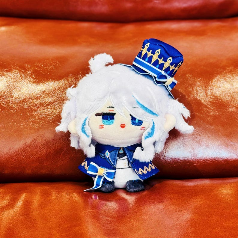 Genshin Impact Fontaine Sitting Plush Keychain Set Clorinde Furina Neuvillette Wriothesley Fanmade Bag Charm Gift detail image 5