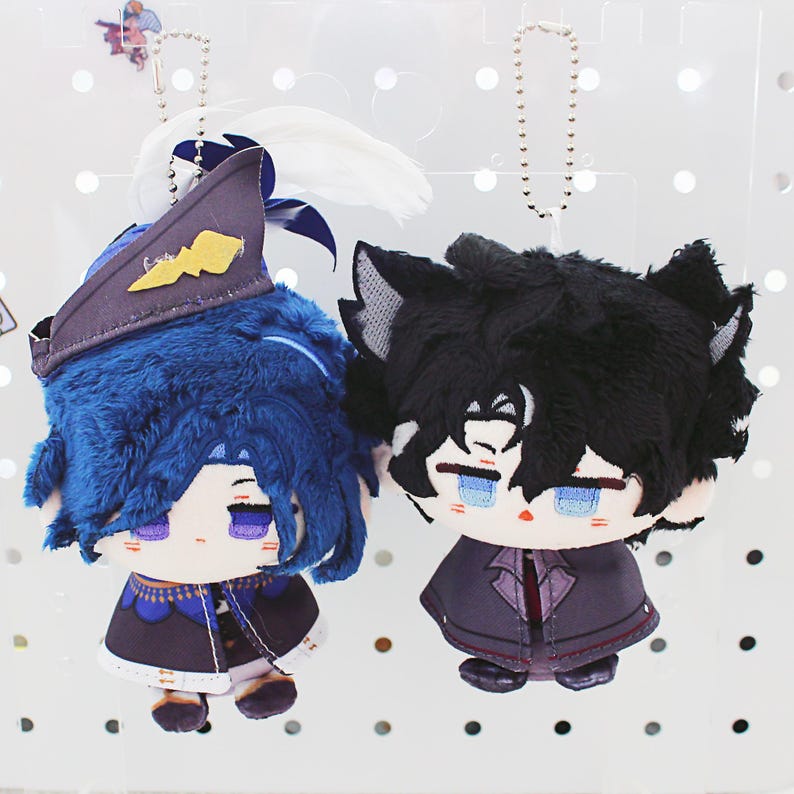 Genshin Impact Fontaine Sitting Plush Keychain Set Clorinde Furina Neuvillette Wriothesley Fanmade Bag Charm Gift detail image 1