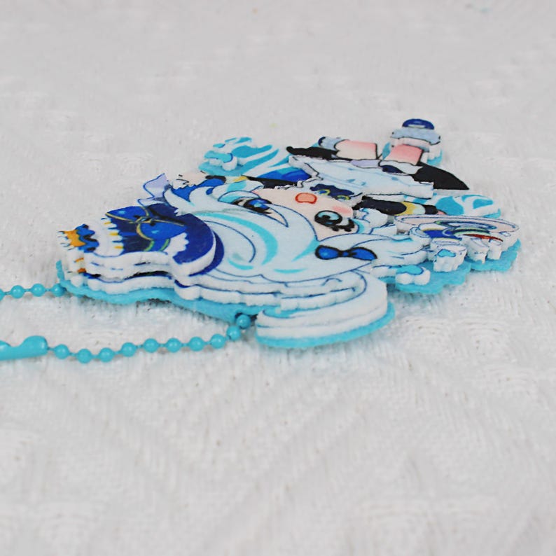 Genshin Impact Furina Felt Keychain Handmade Hydro Archon Fontaine Fanmade 3D Layer Bag Charm Gift detail image 5
