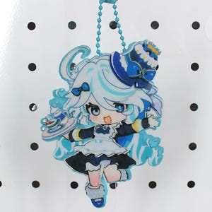 Genshin Impact Furina Felt Keychain Handmade Hydro Archon Fontaine Fanmade 3D Layer Bag Charm Gift detail image 6
