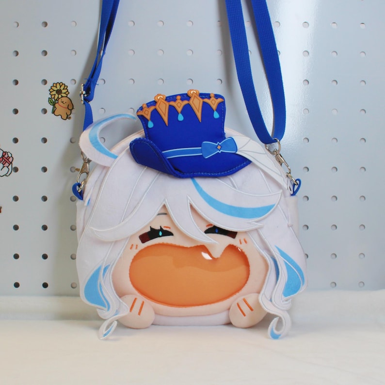 Genshin Impact Furina Itabag Chibi Shoulder Bag Fontaine Hydro Archon Badge Plush Display Fanmade Crossbody Bag detail image 3