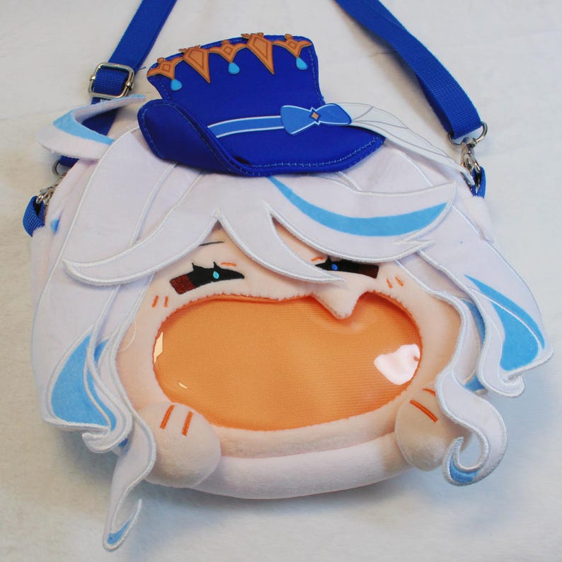Genshin Impact Furina Itabag Chibi Shoulder Bag Fontaine Hydro Archon Badge Plush Display Fanmade Crossbody Bag detail image 4