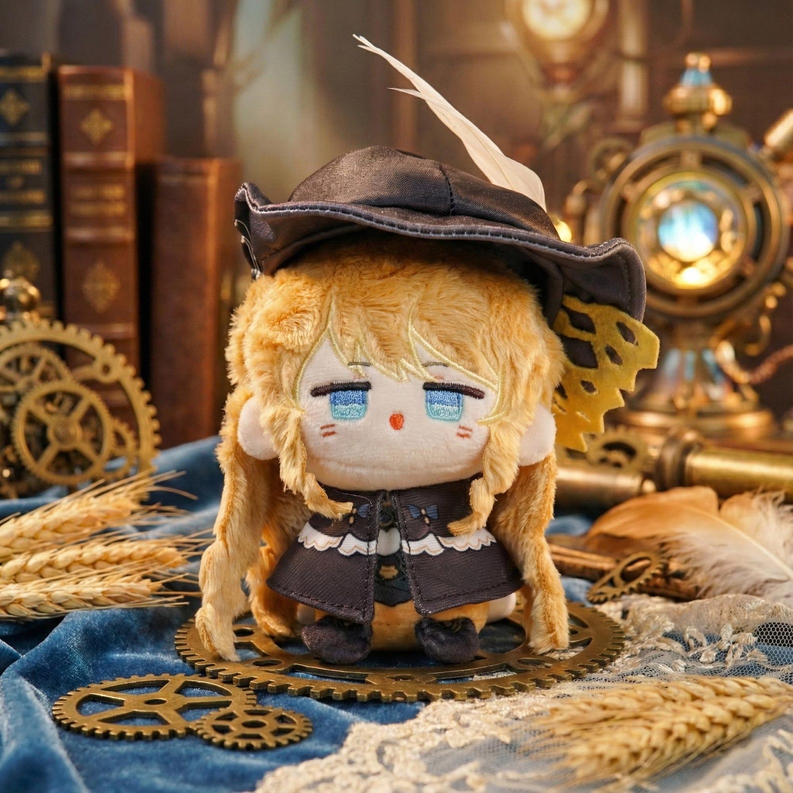 Genshin Impact Navia Caspar Mini Plush Keychain Bag Charm Fontaine Fanmade 4 Inch Plushie Gift detail image 2